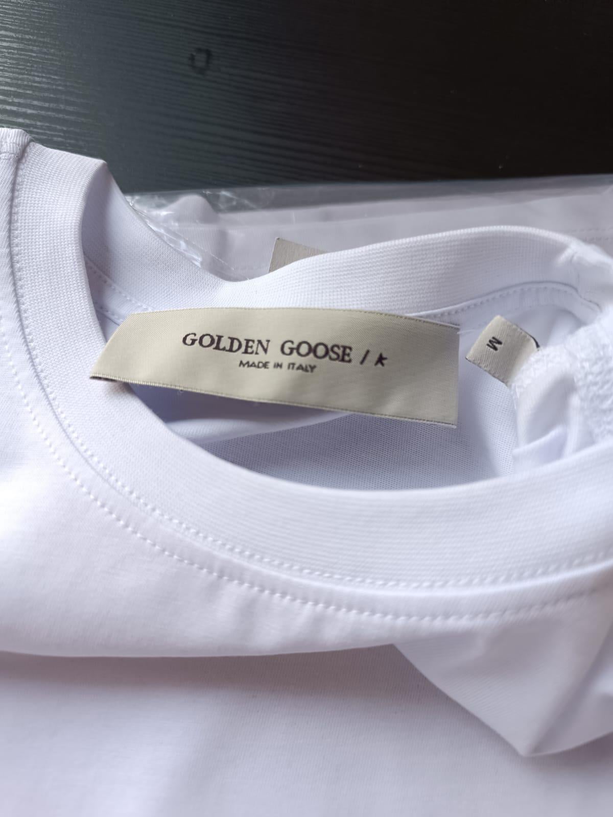 Golden Beyaz Basic Star Tshirt