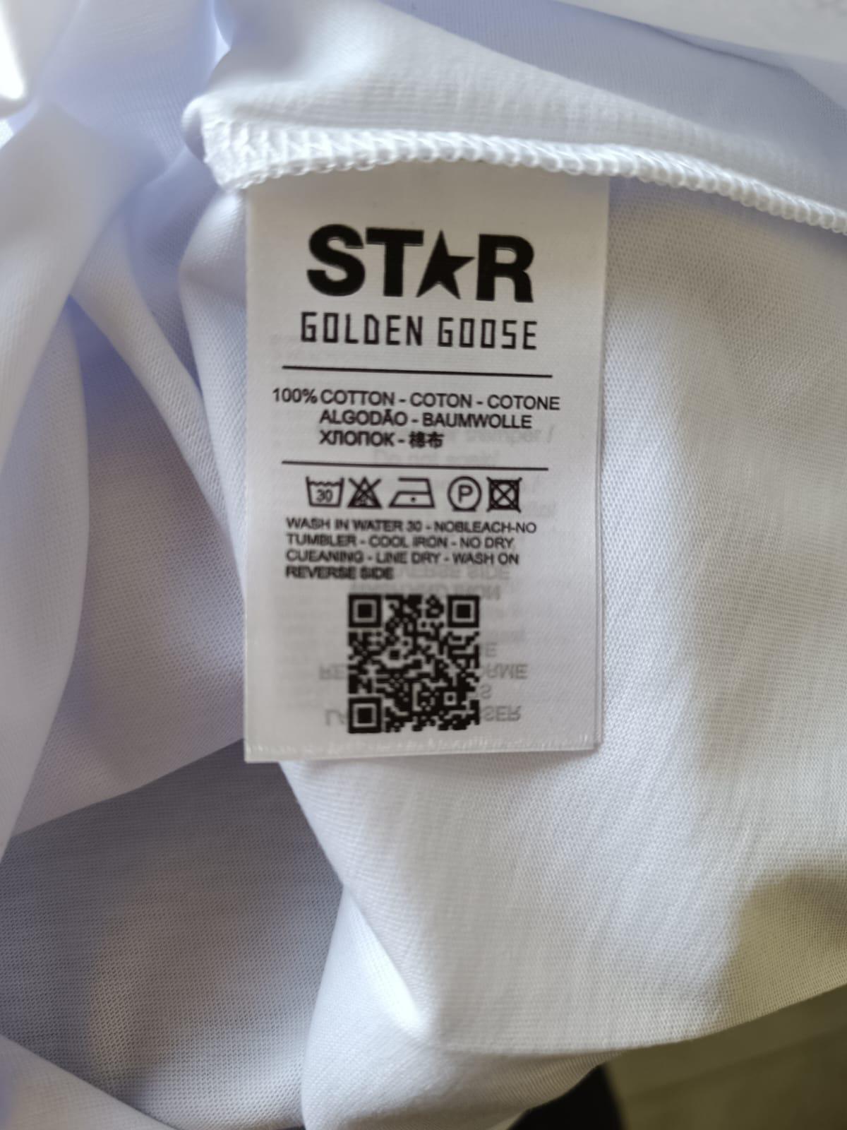 Golden Beyaz Basic Star Tshirt