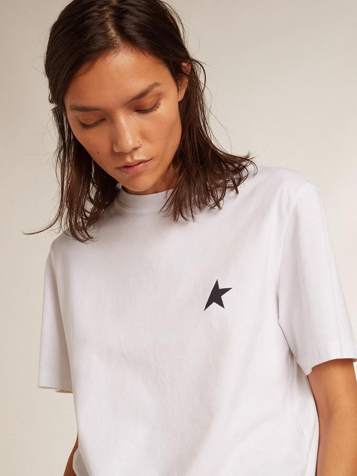 Golden Beyaz Basic Star Tshirt