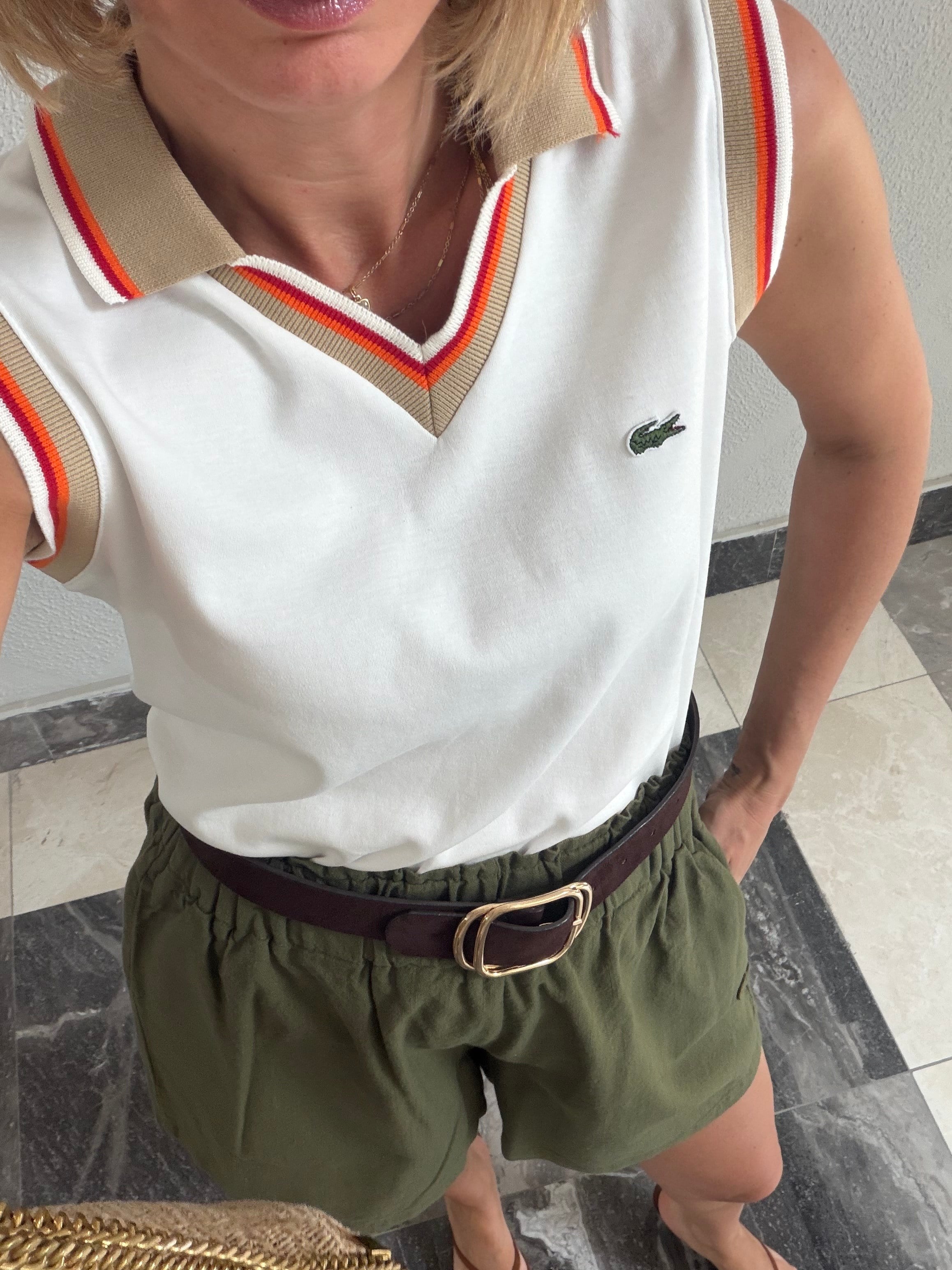 Golf Beyaz Kulüp Polo Yaka Tshirt
