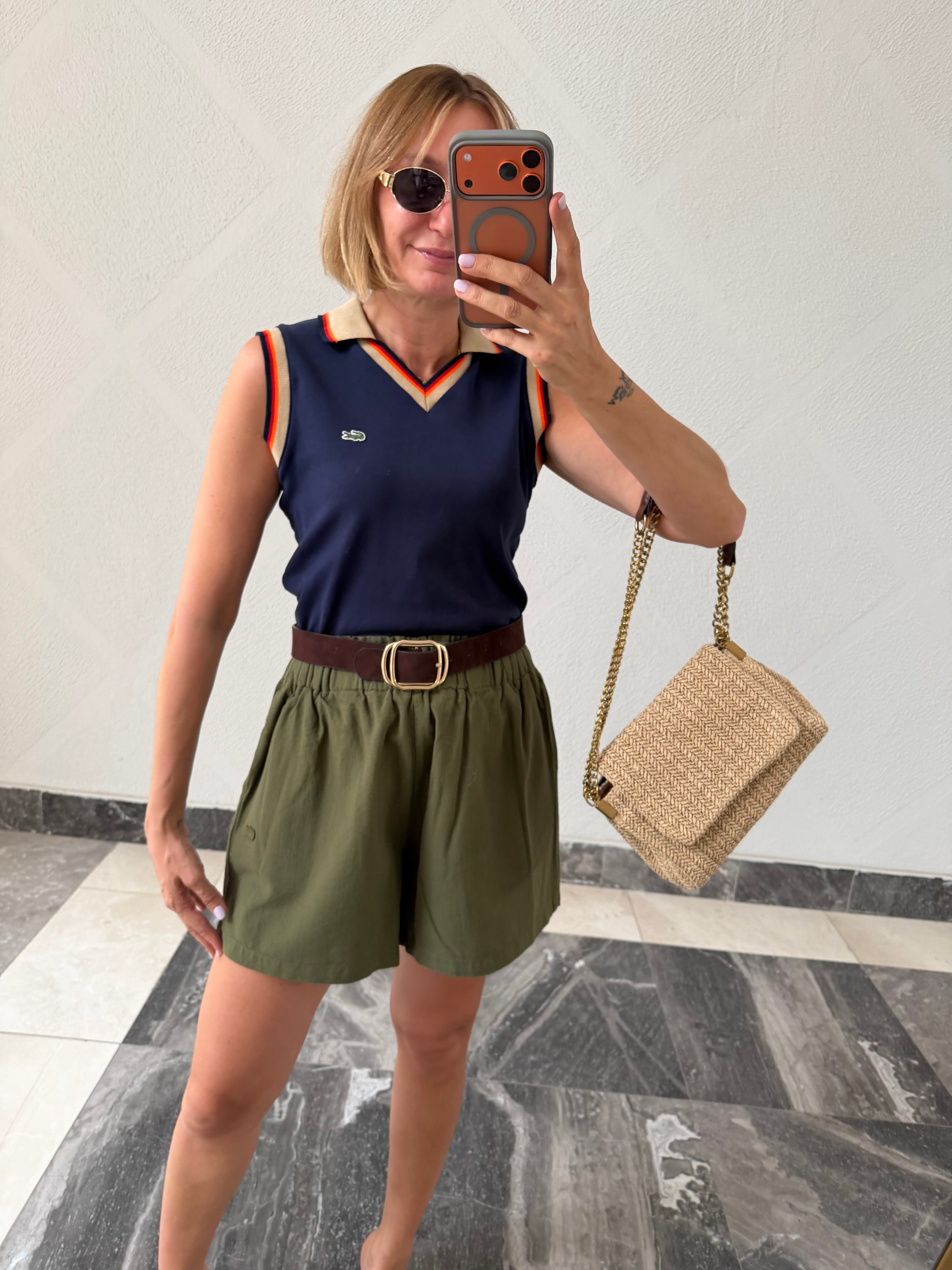 Golf Lacivert Kulüp Polo Yaka Tshirt
