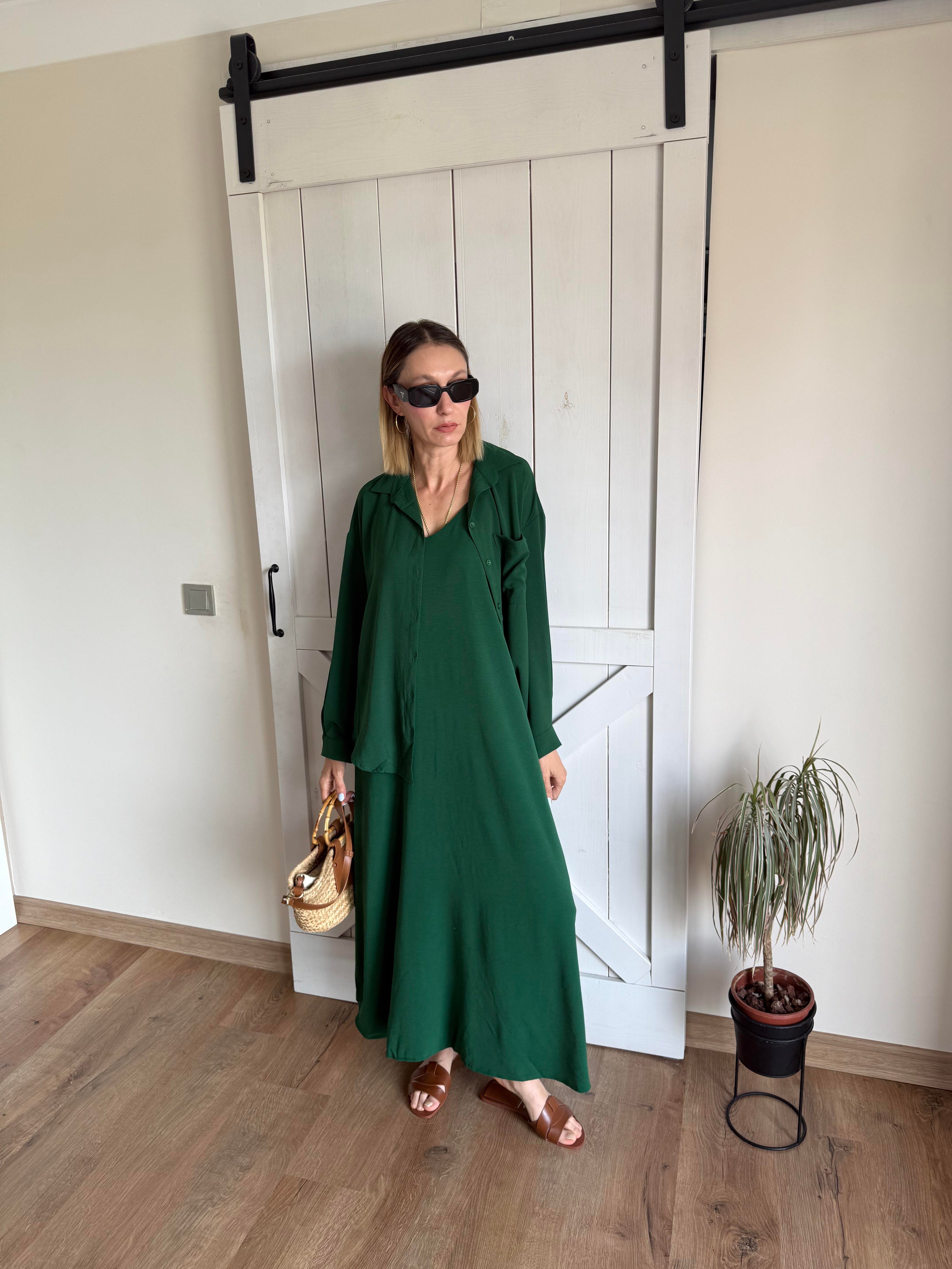 Gömlekli Elbise Türkan Takım