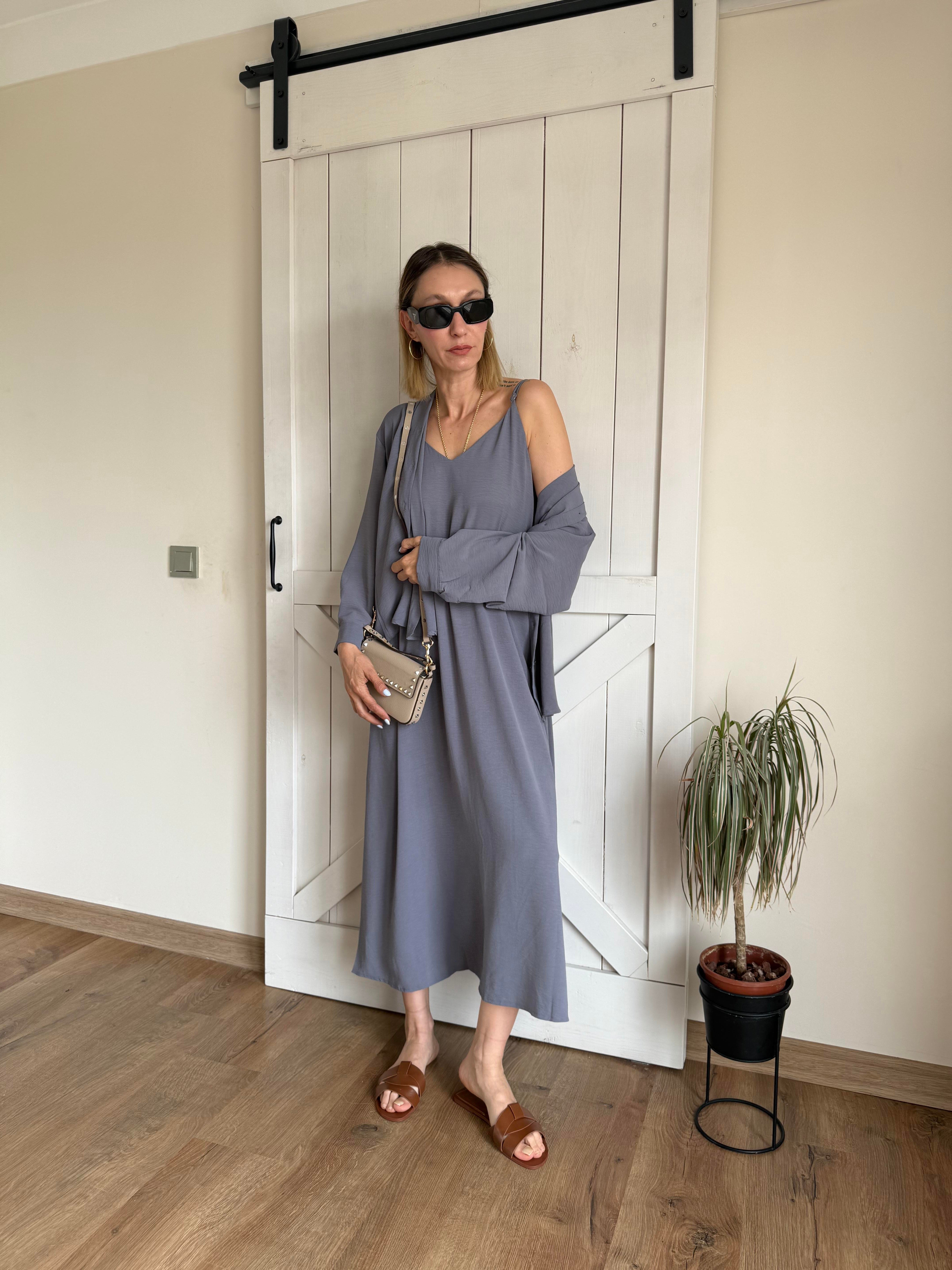 Gömlekli Şoray Elbise Takım