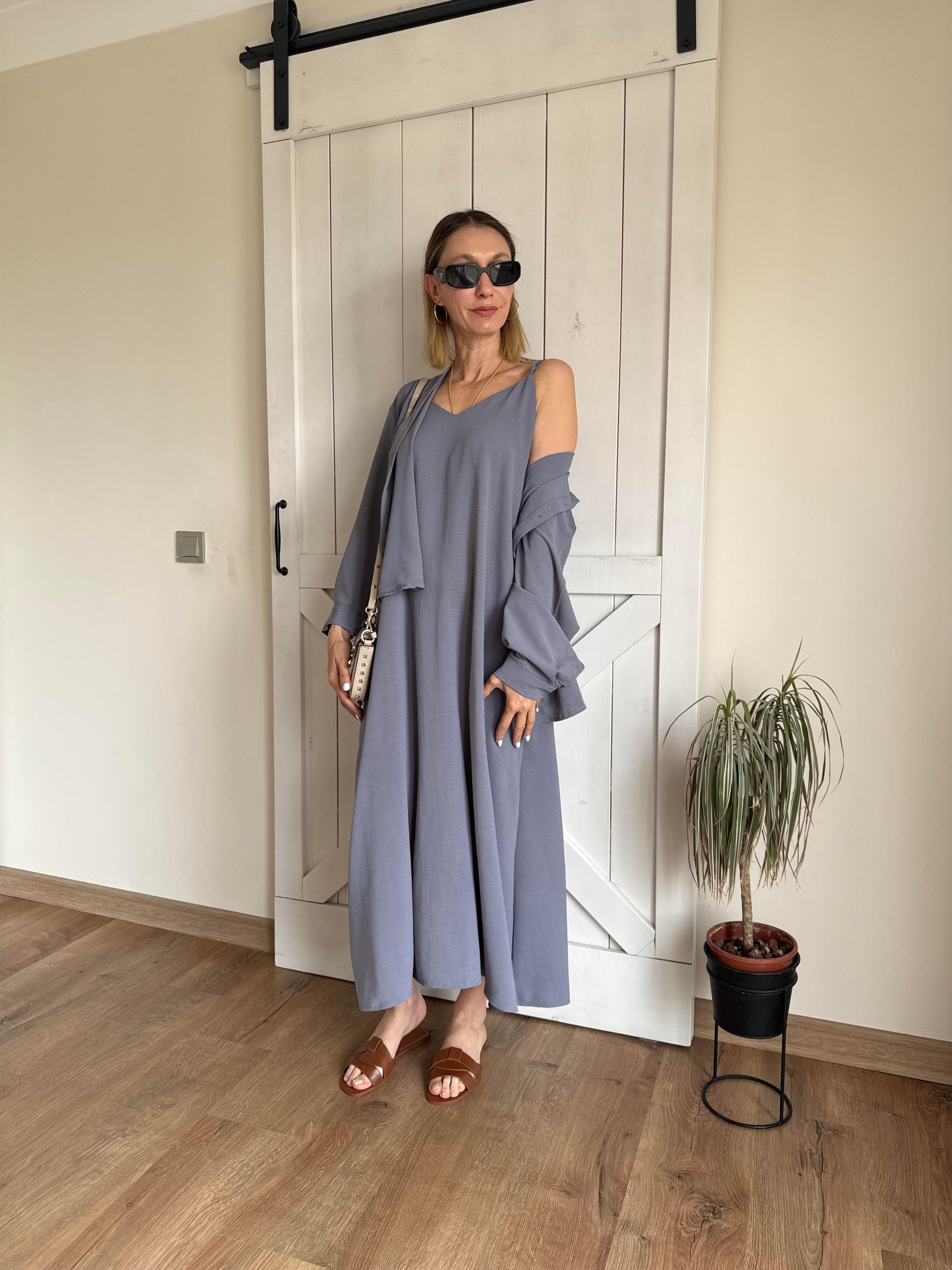 Gömlekli Şoray Elbise Takım