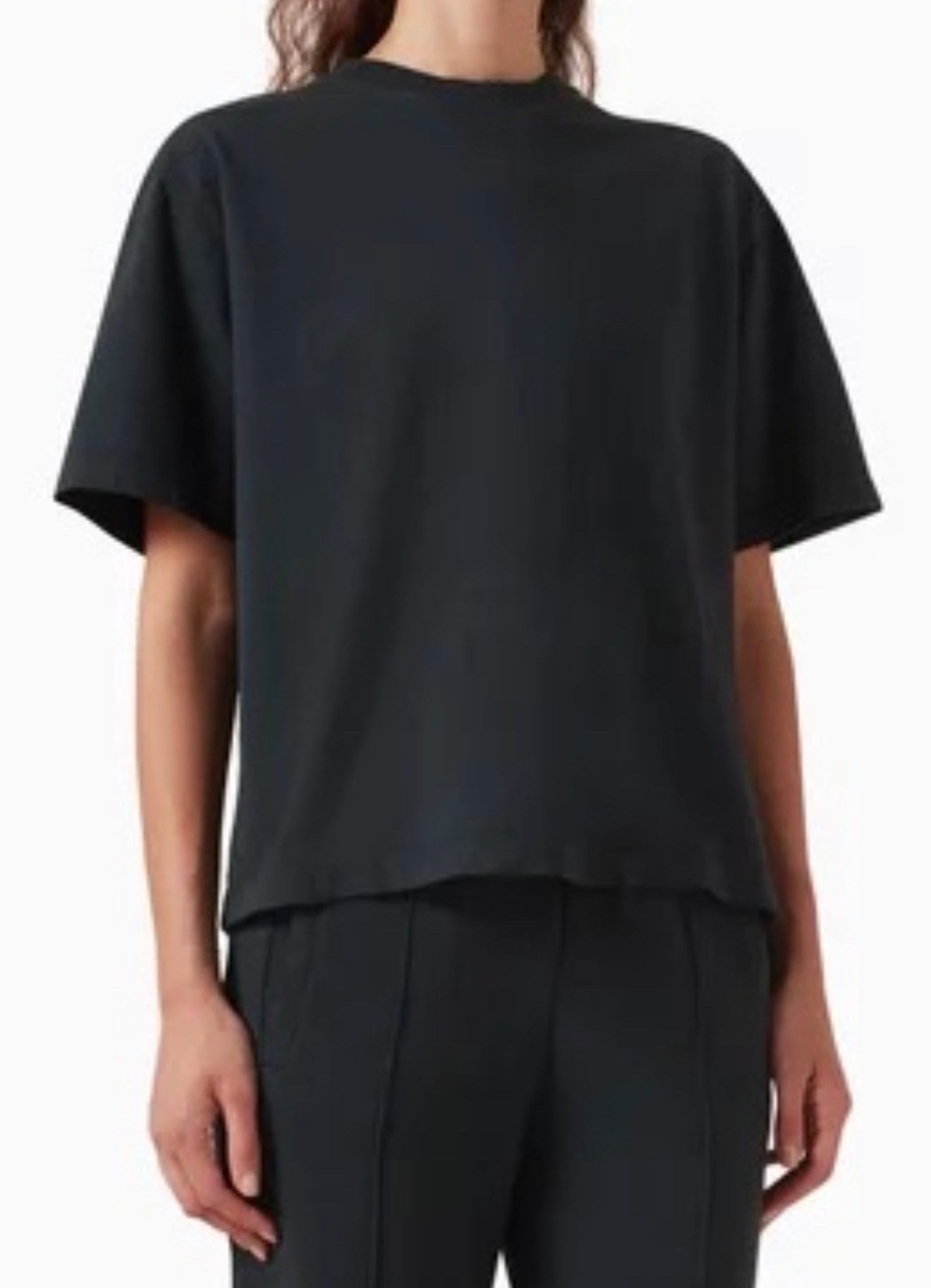 Goose Arkası Nakışlı Siyah Tshirt