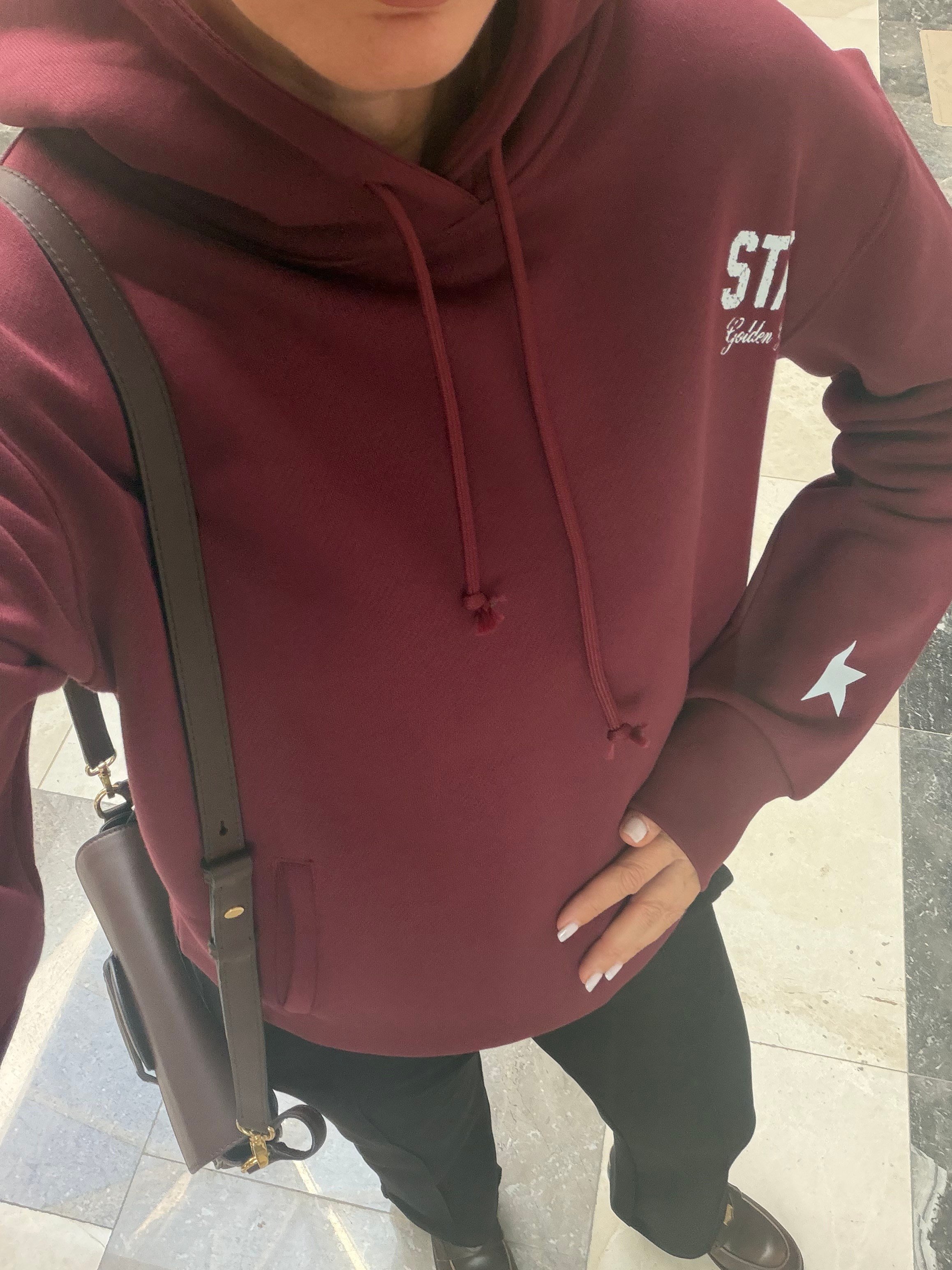 Goose Bordo Kol Detay Premium Sweatshirt