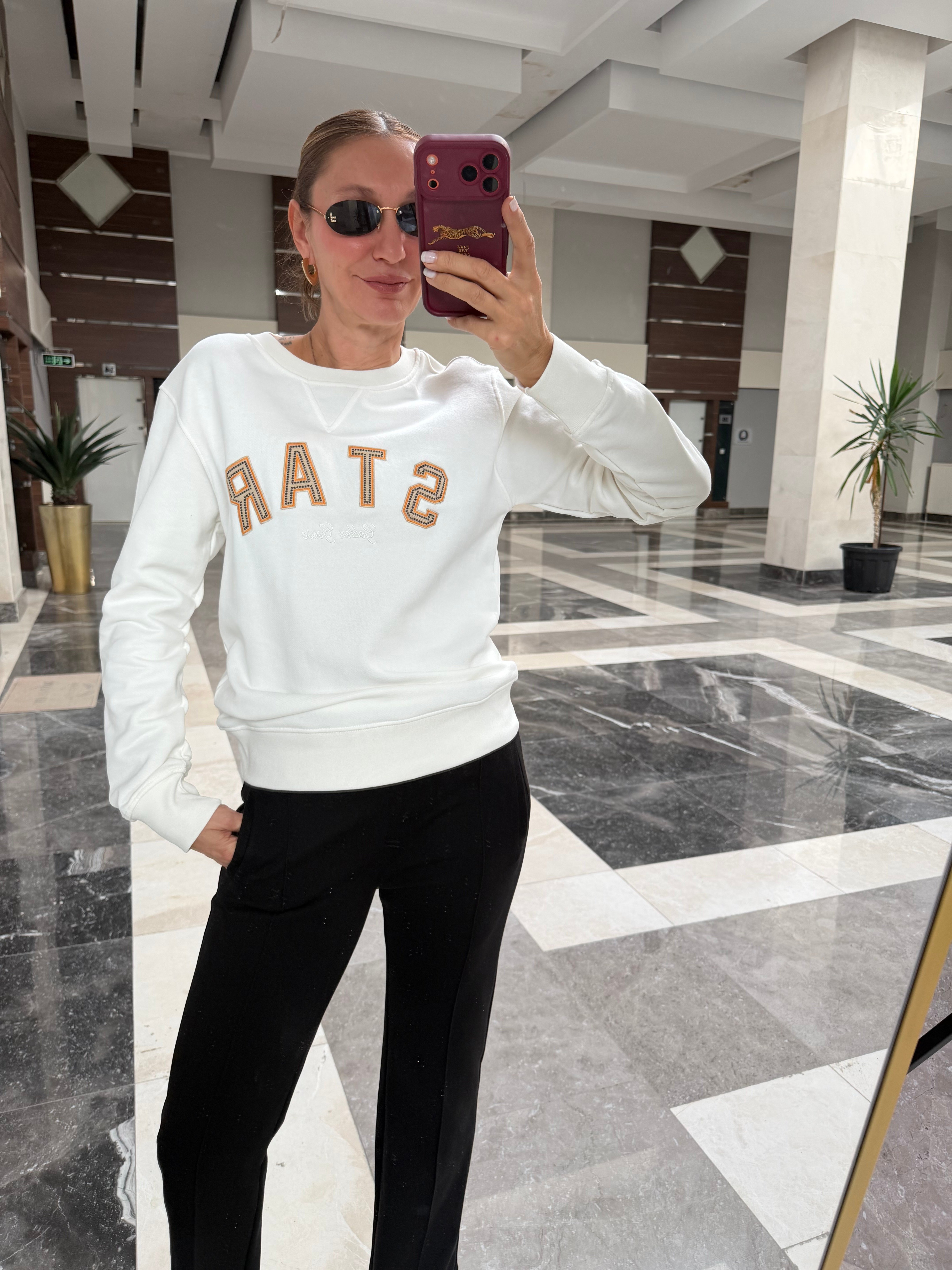 Goose Nakışlı Premium Sweatshirt
