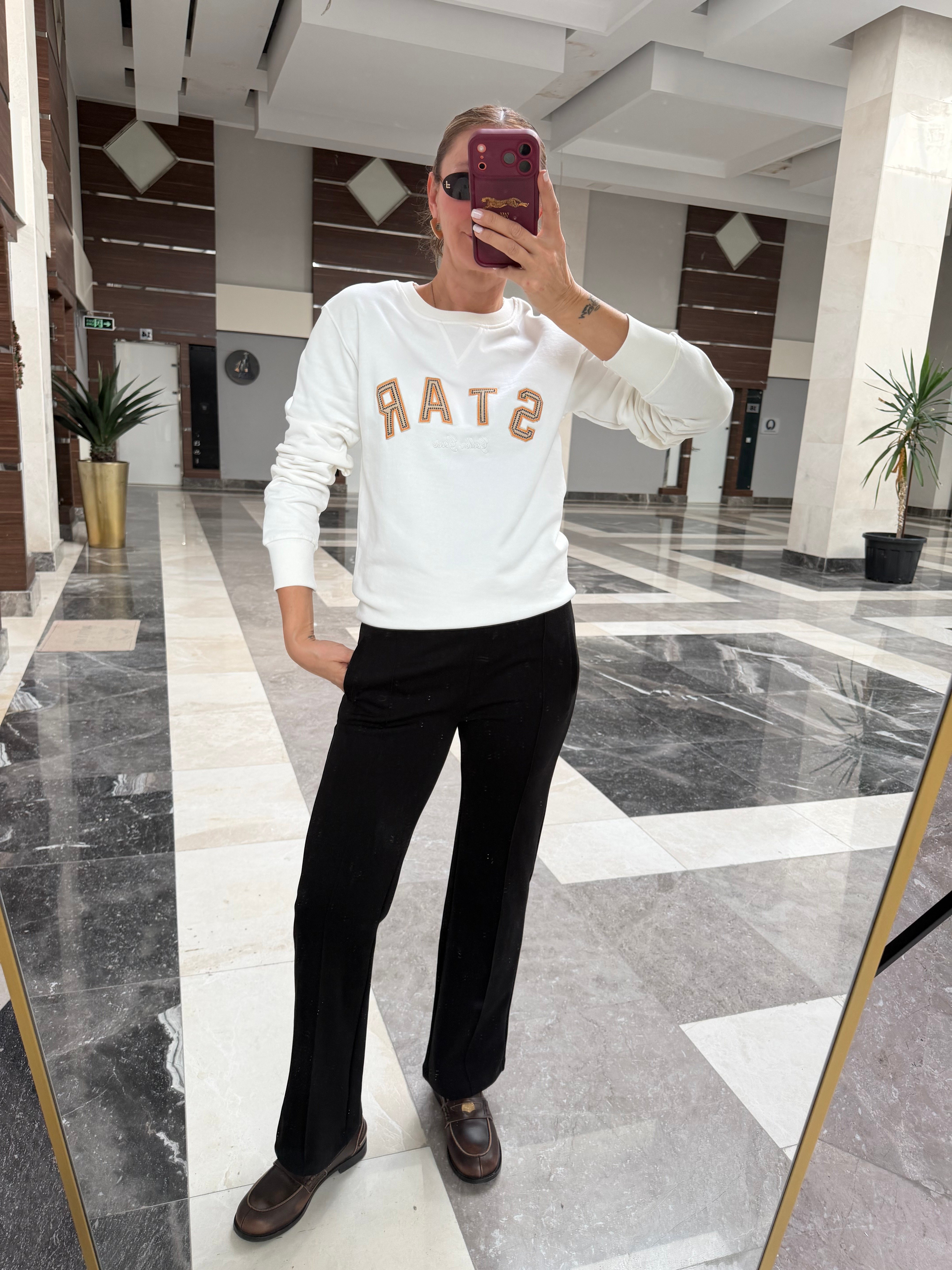 Goose Nakışlı Premium Sweatshirt