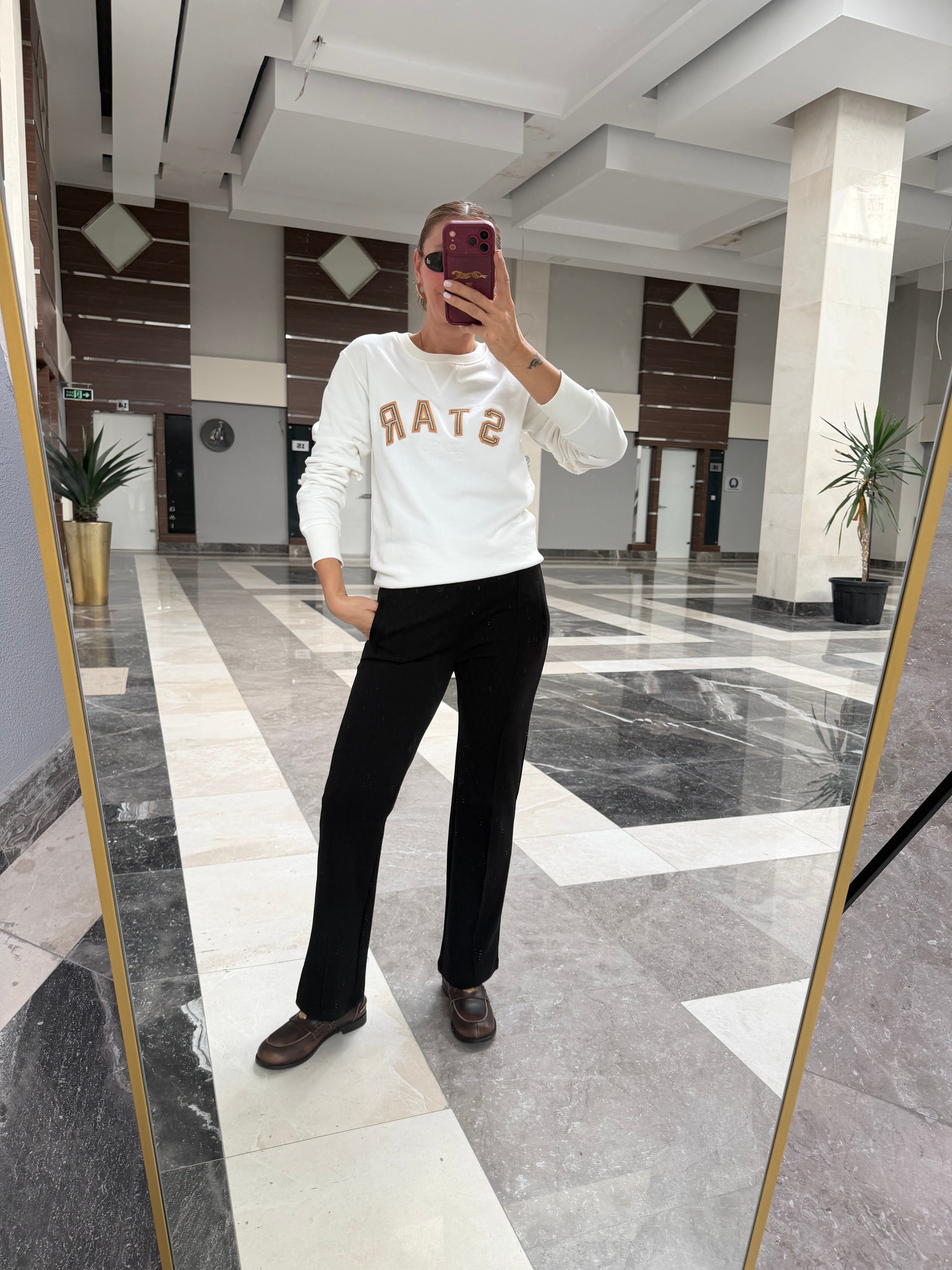 Goose Nakışlı Premium Sweatshirt
