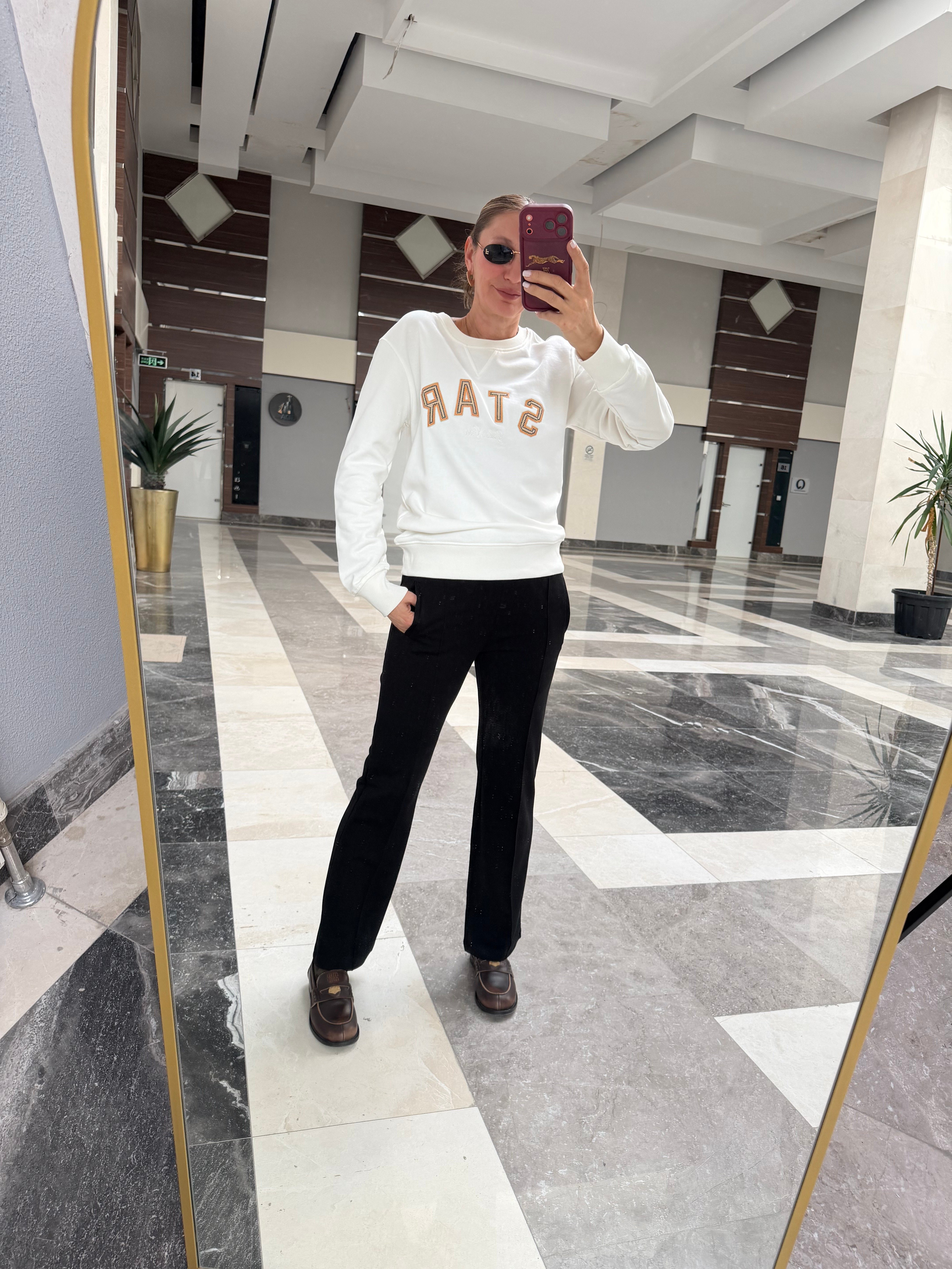 Goose Nakışlı Premium Sweatshirt