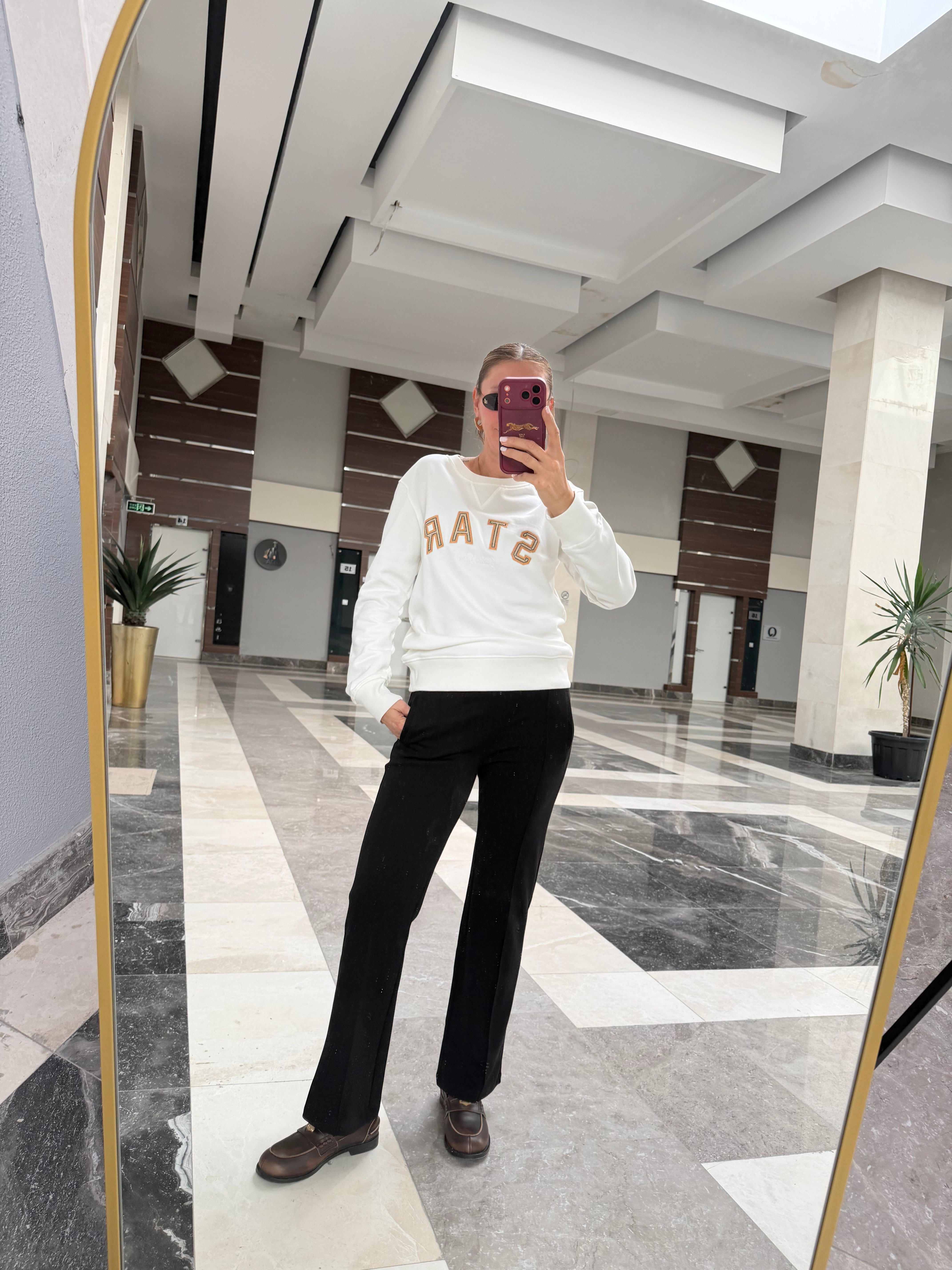Goose Nakışlı Premium Sweatshirt
