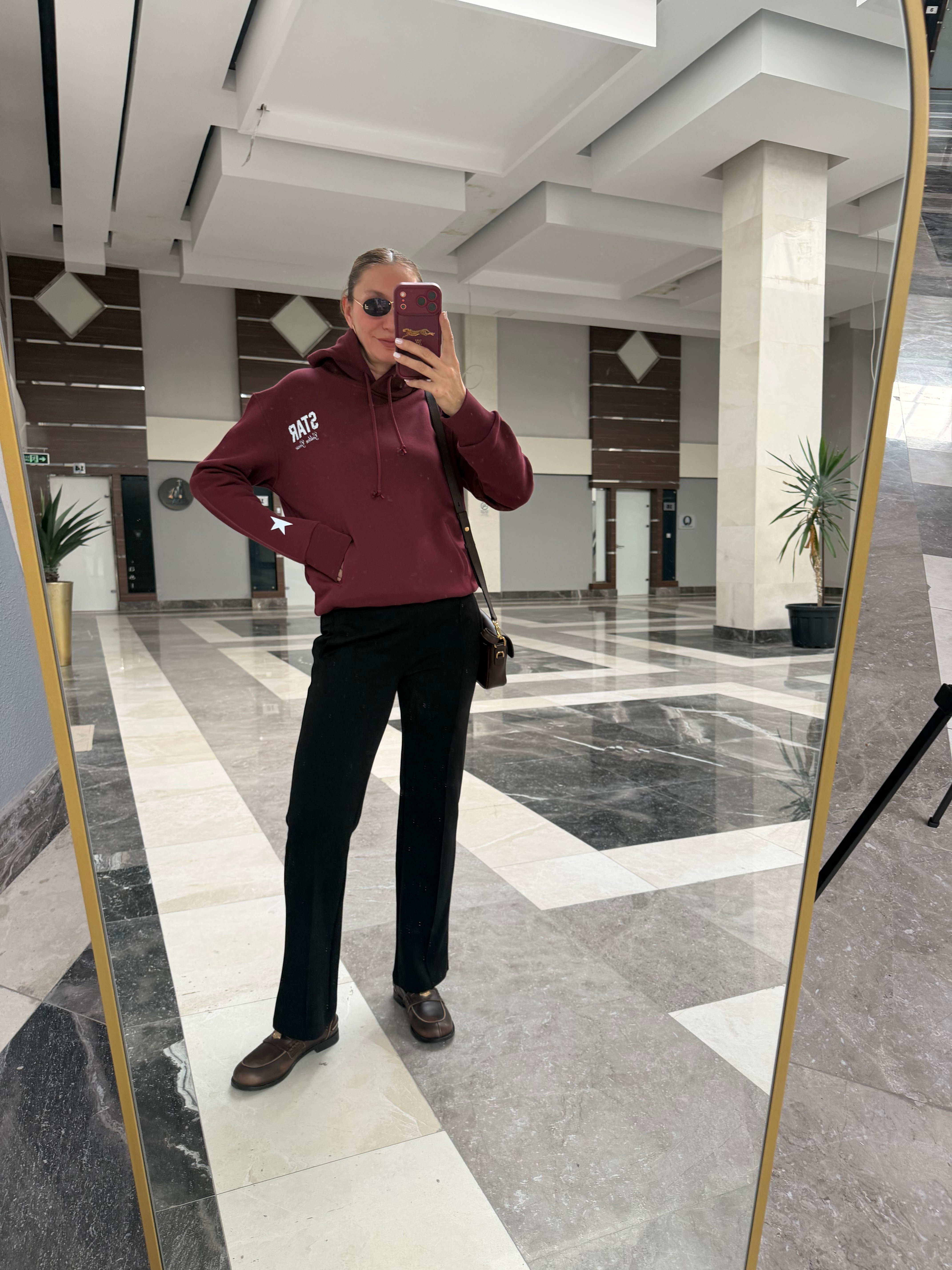 Goose Siyah Önden Çimalı Pantolon
