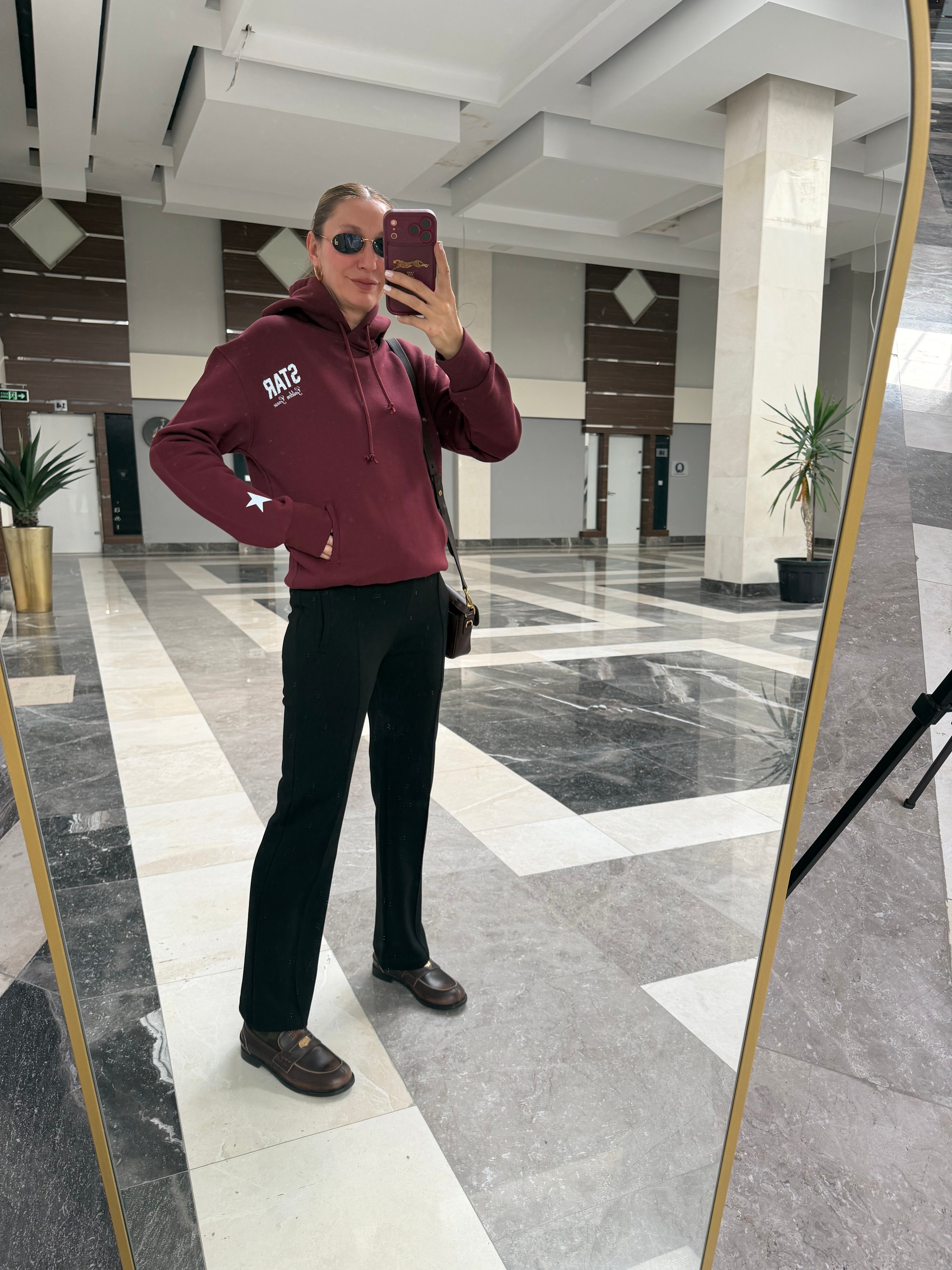 Goose Siyah Önden Çimalı Pantolon