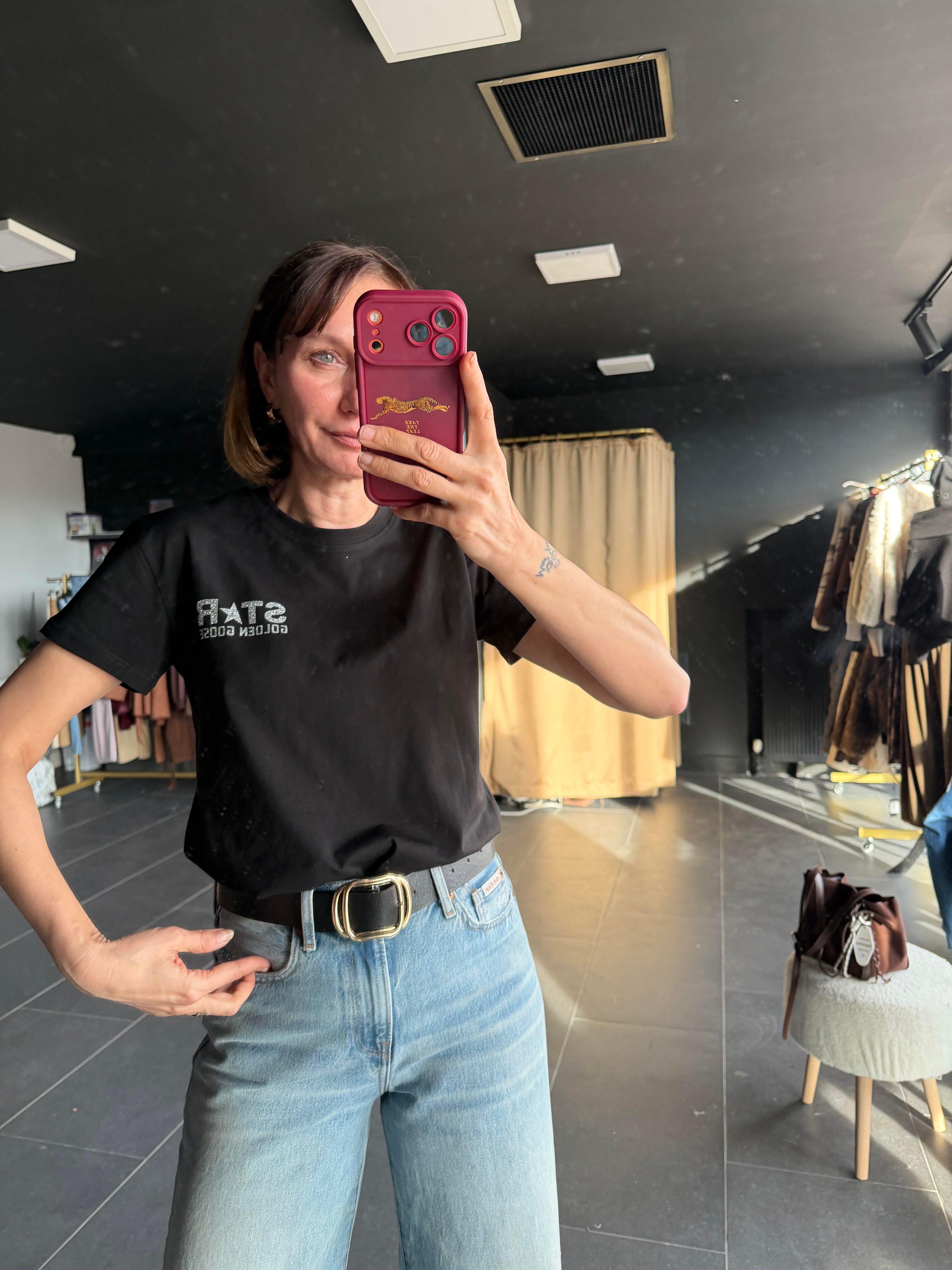 Goose Siyah Tshirt! Star