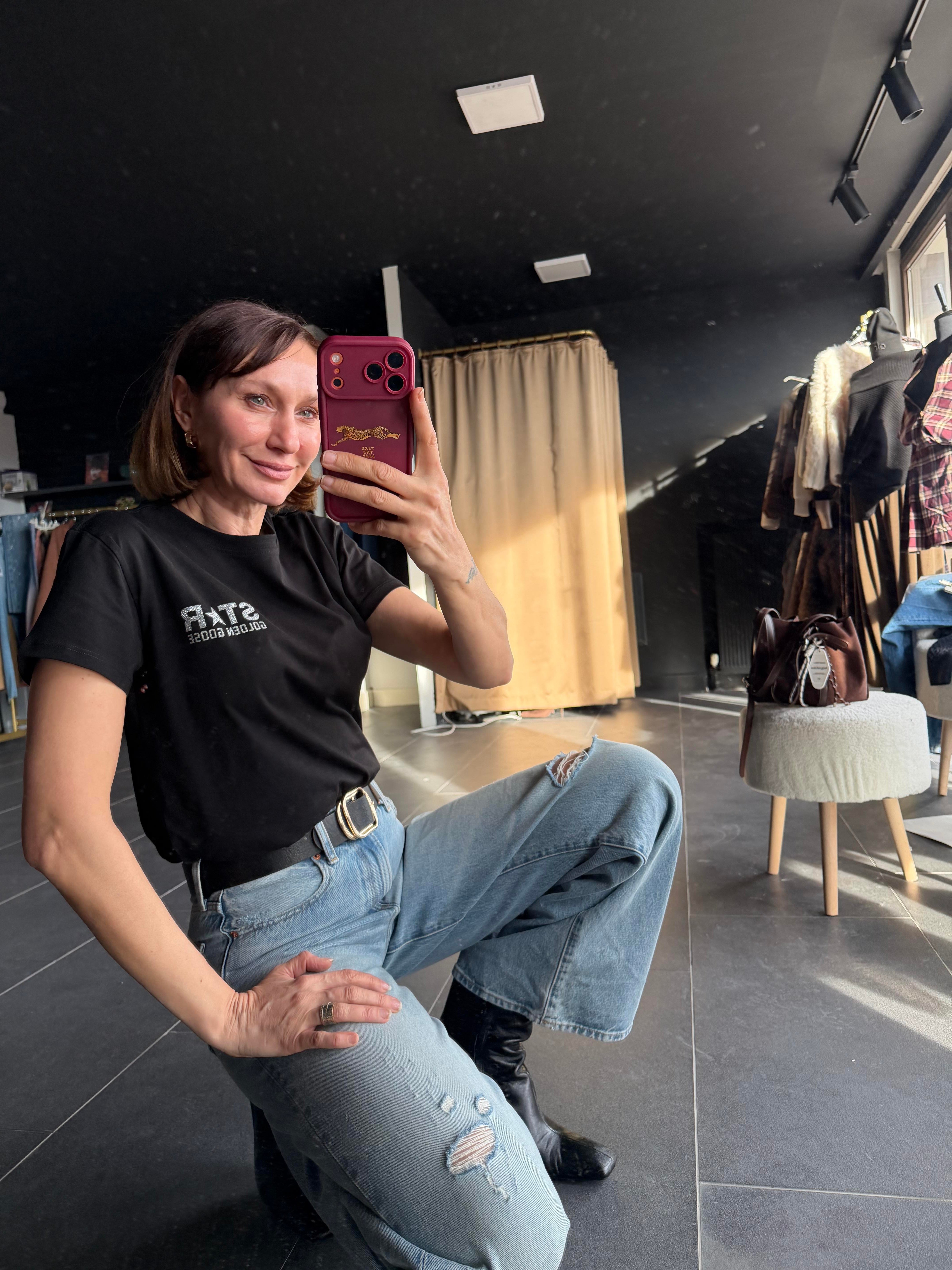 Goose Siyah Tshirt! Star