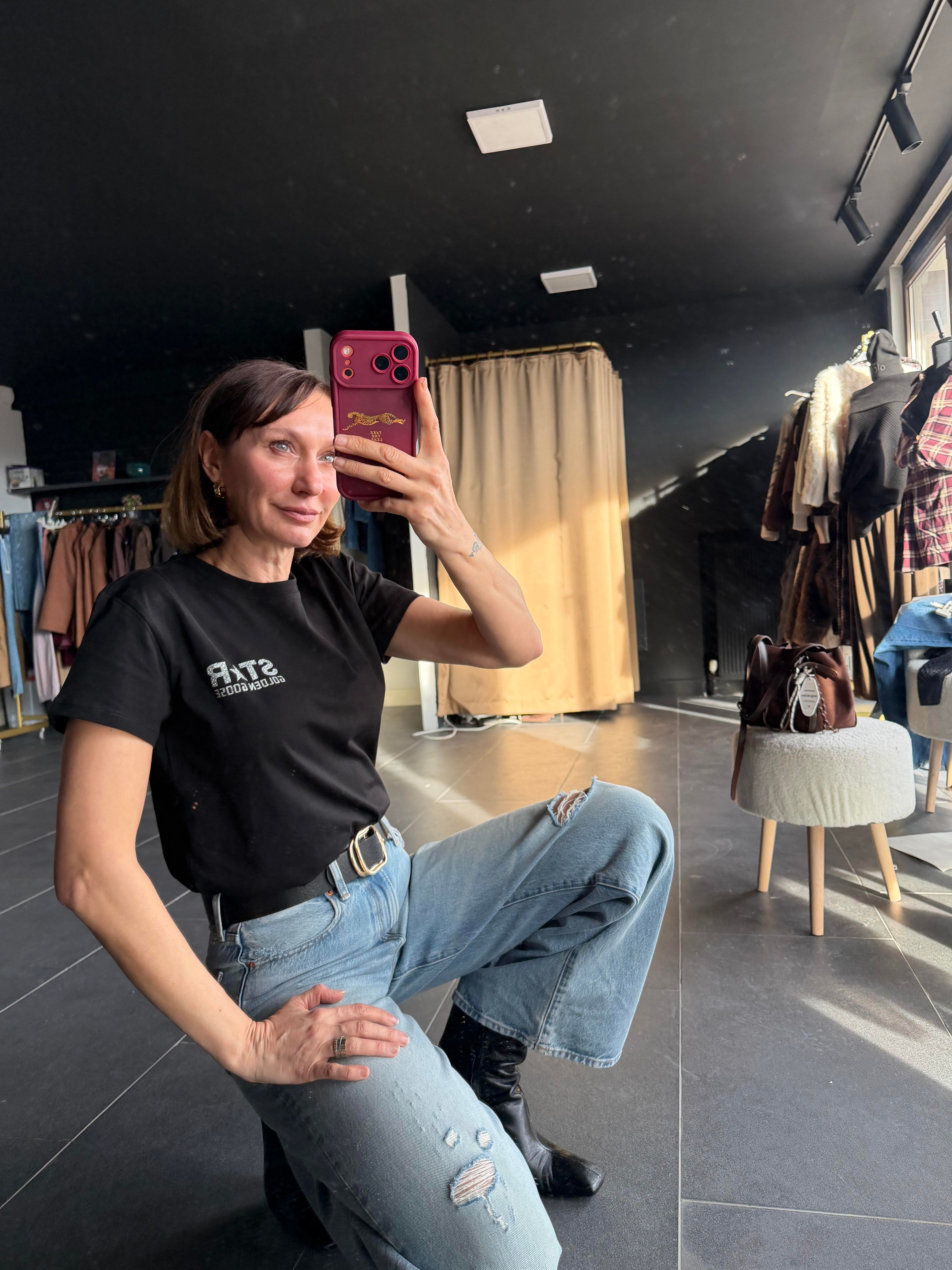 Goose Siyah Tshirt! Star