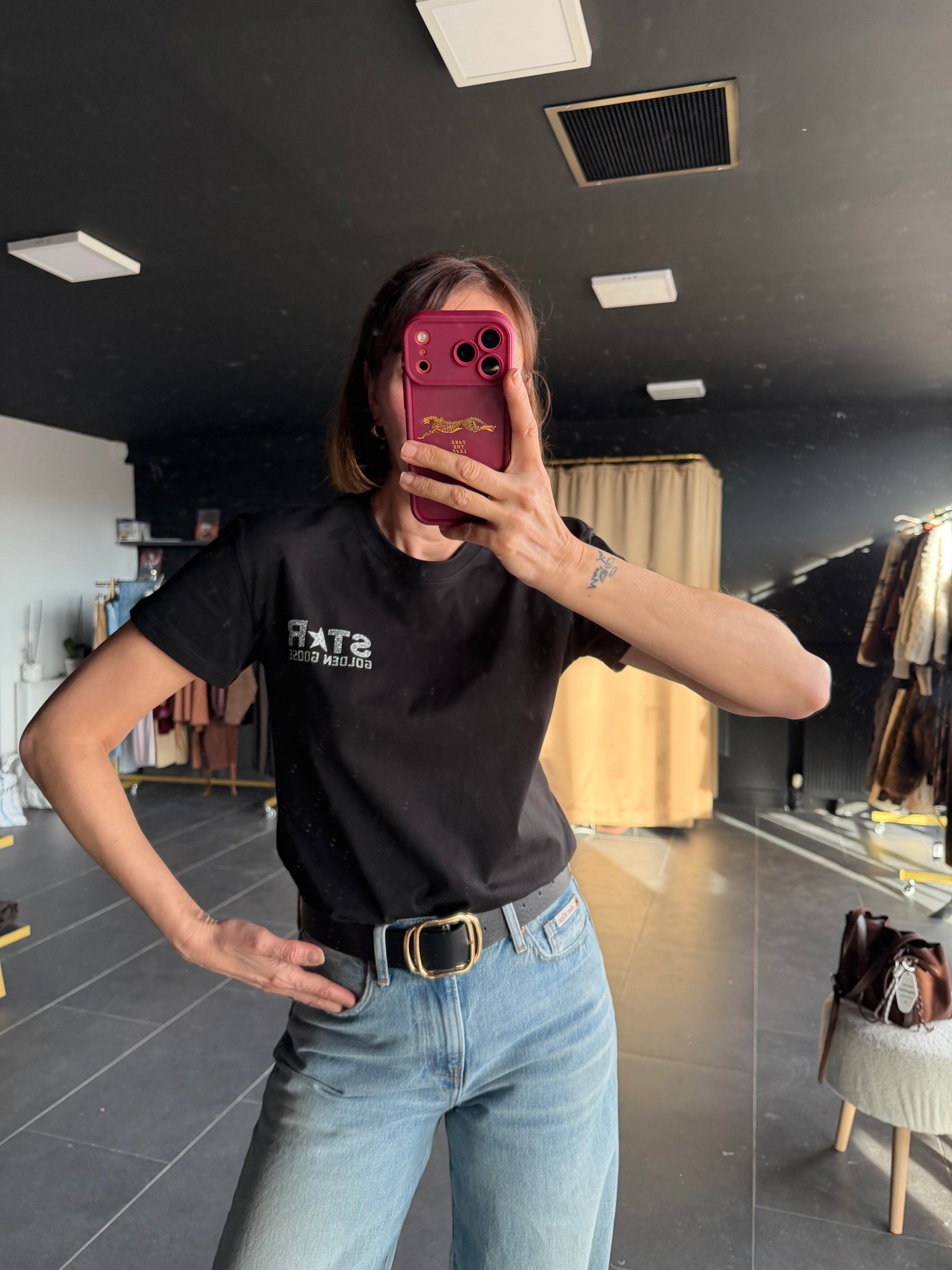 Goose Siyah Tshirt! Star