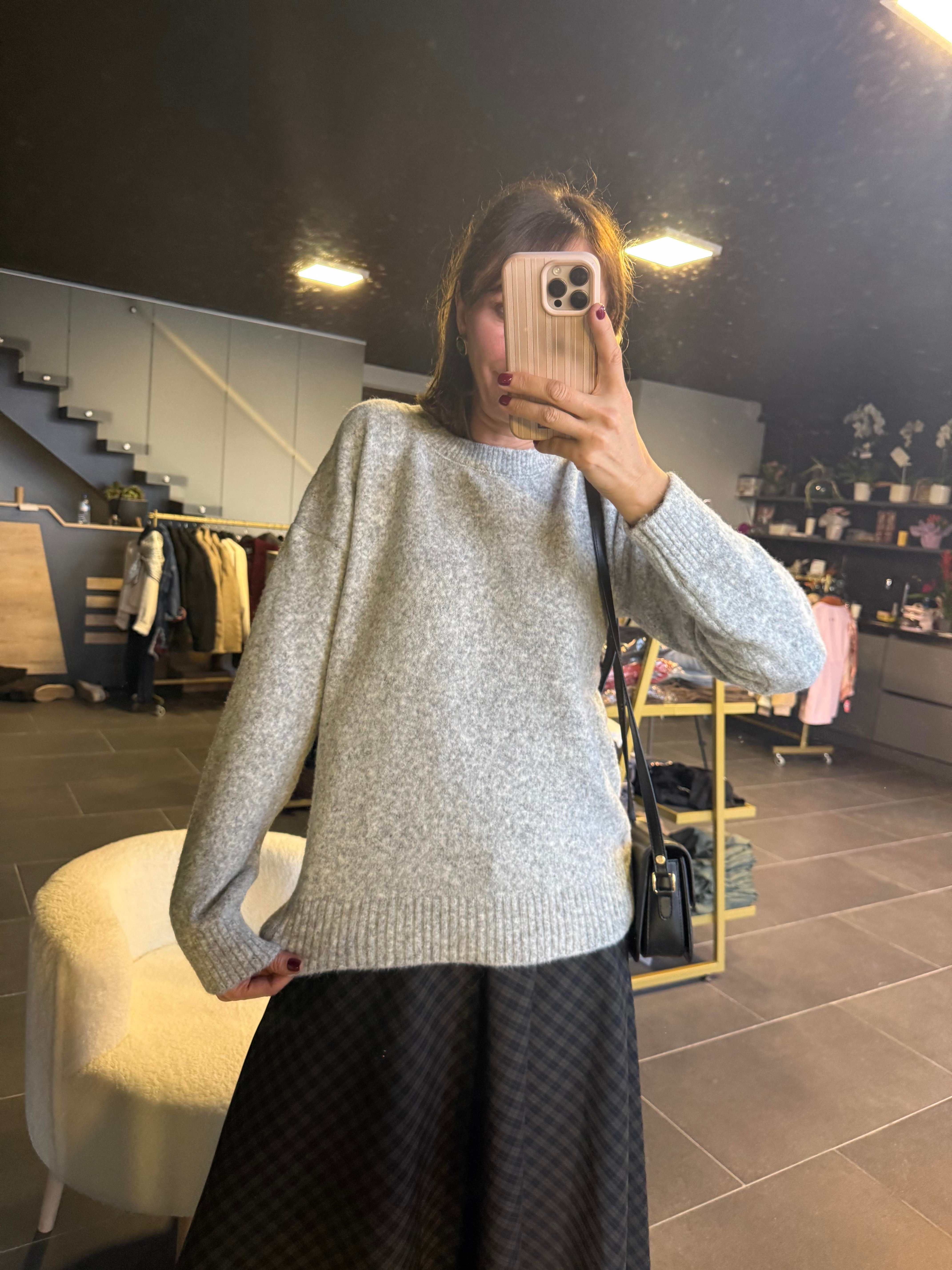 Gri Basic Zr Yumoş Kazak