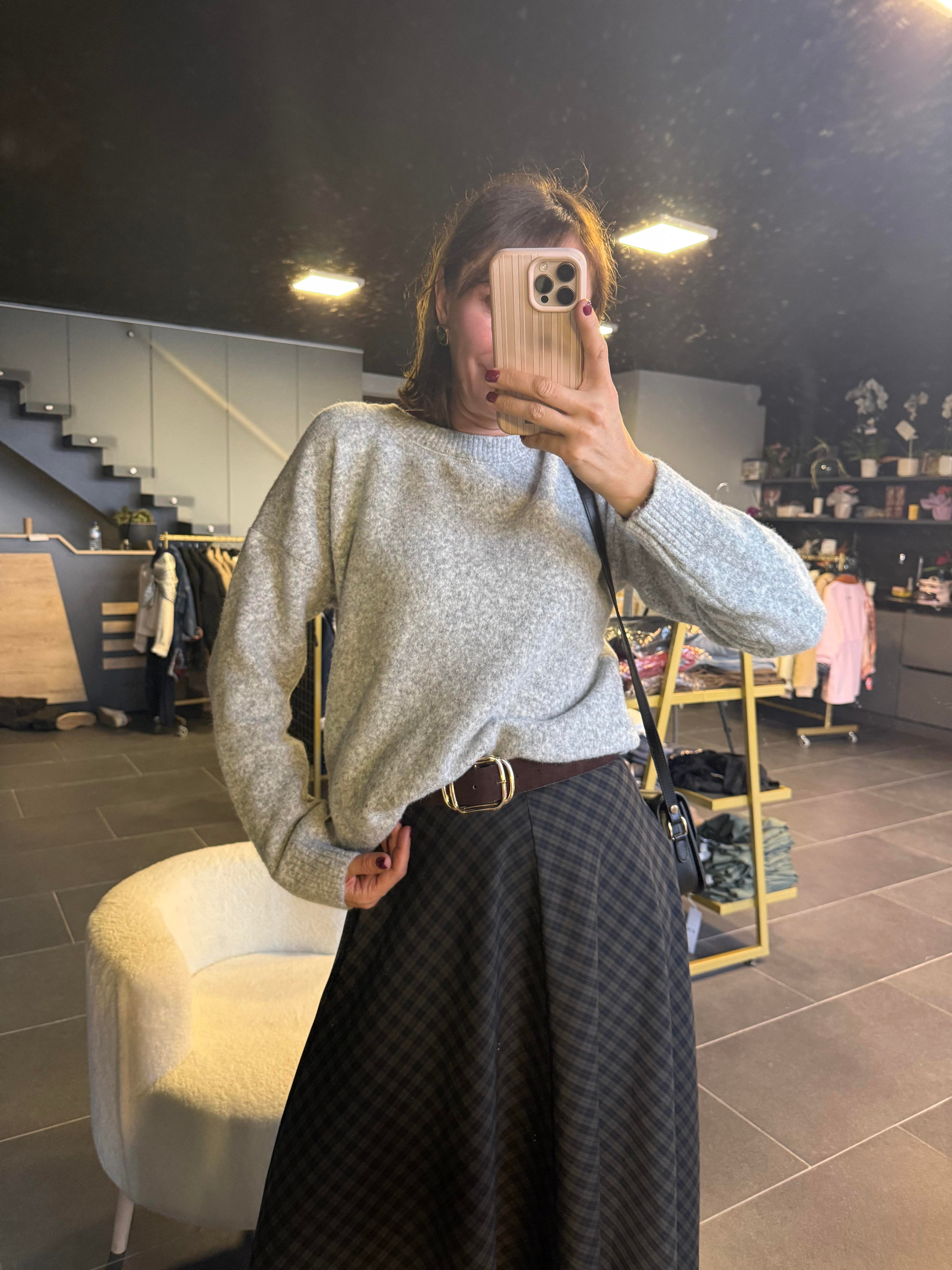 Gri Basic Zr Yumoş Kazak