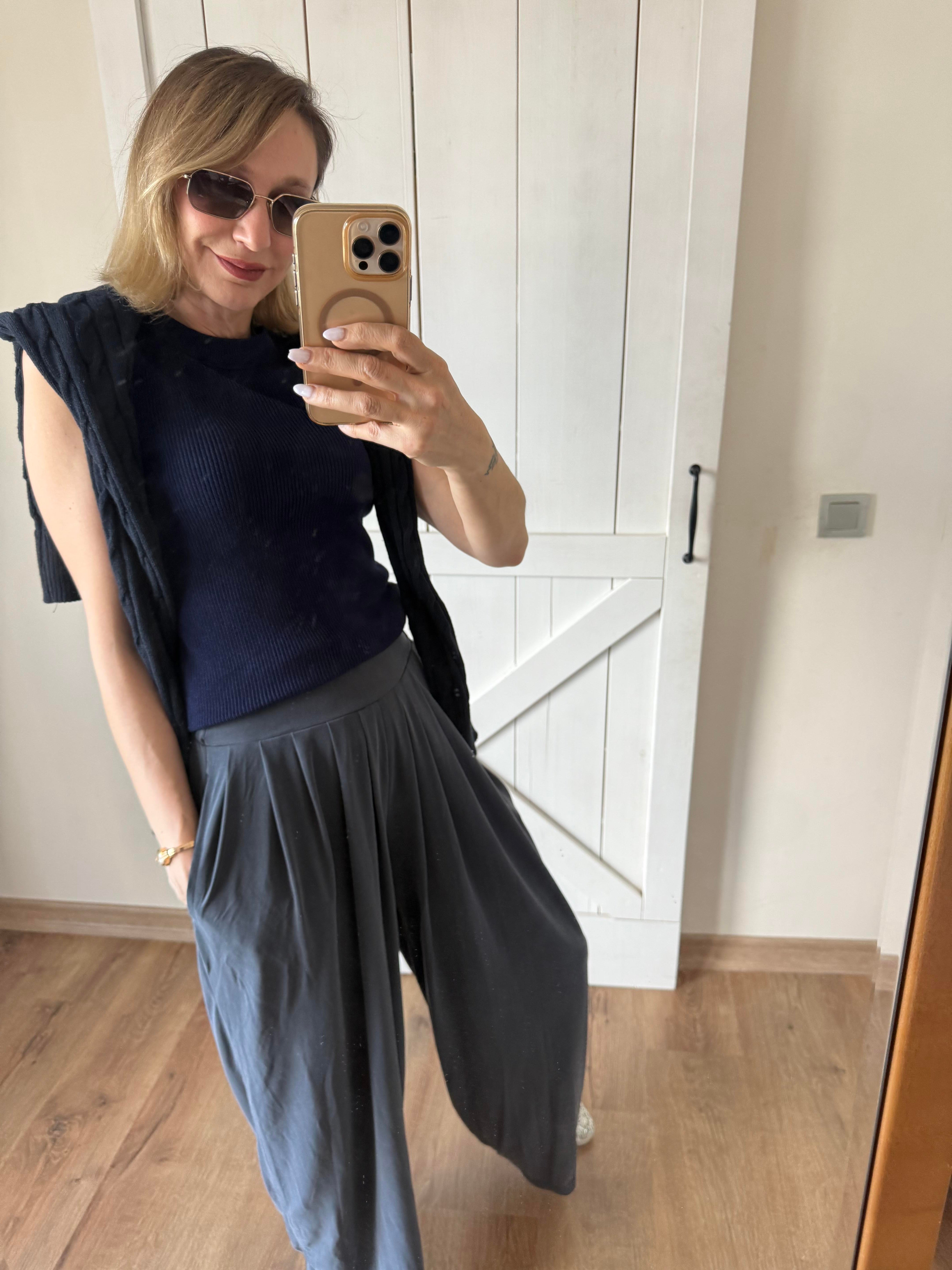 Gri Şalvar Pantolon