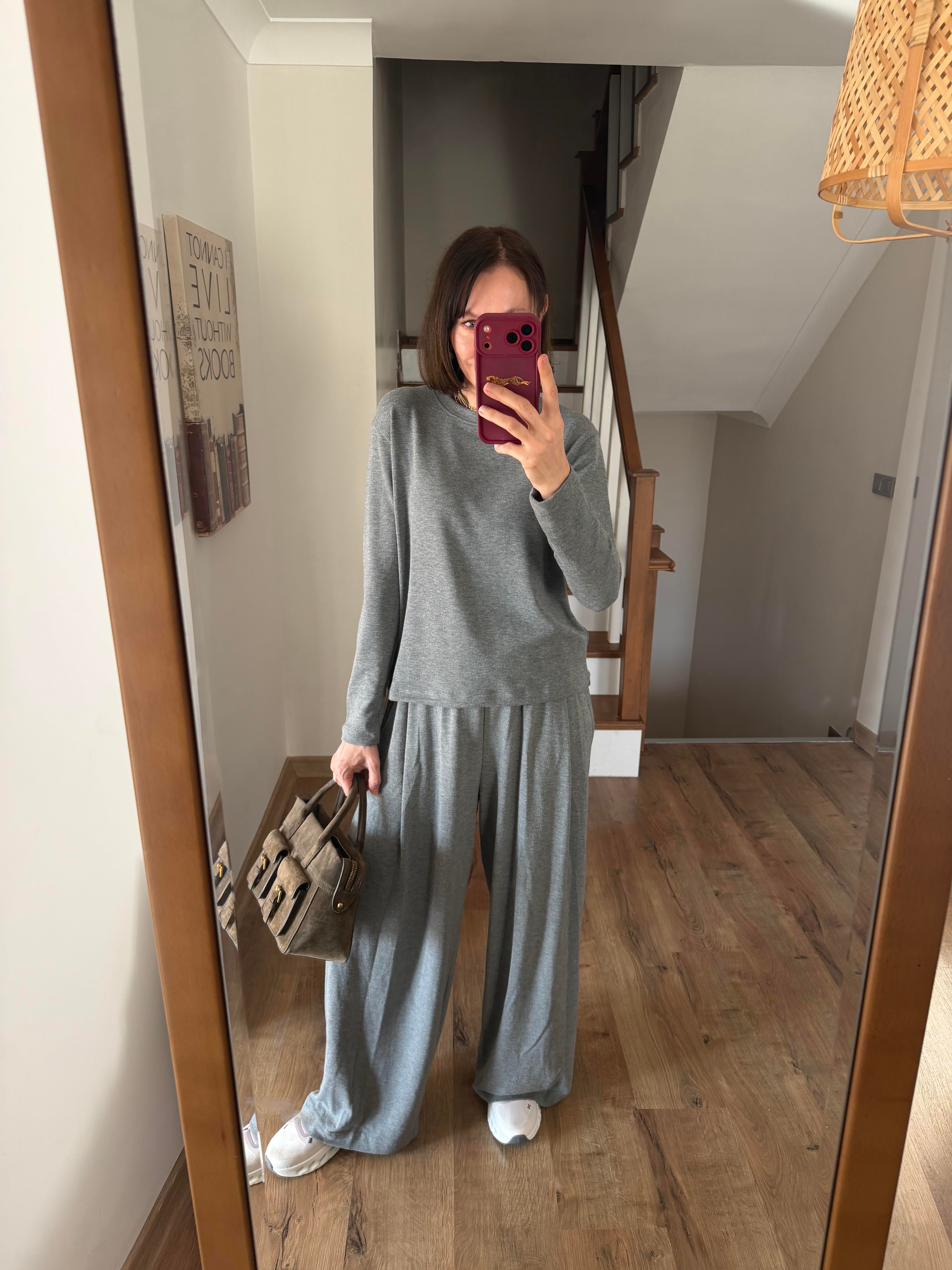 Gri Uzun Kollu Basic