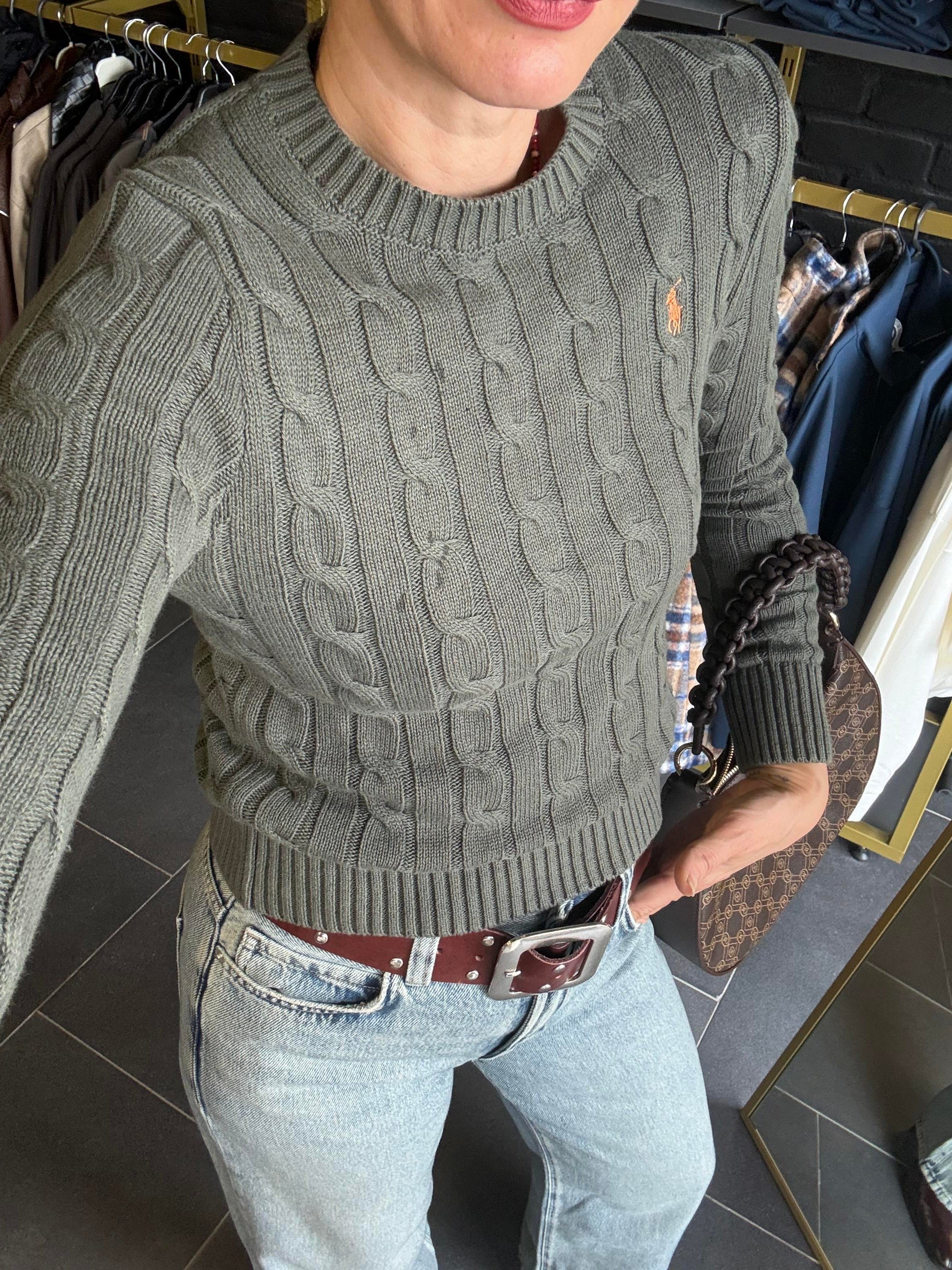 Haki Saç Örgü Premium Kazak