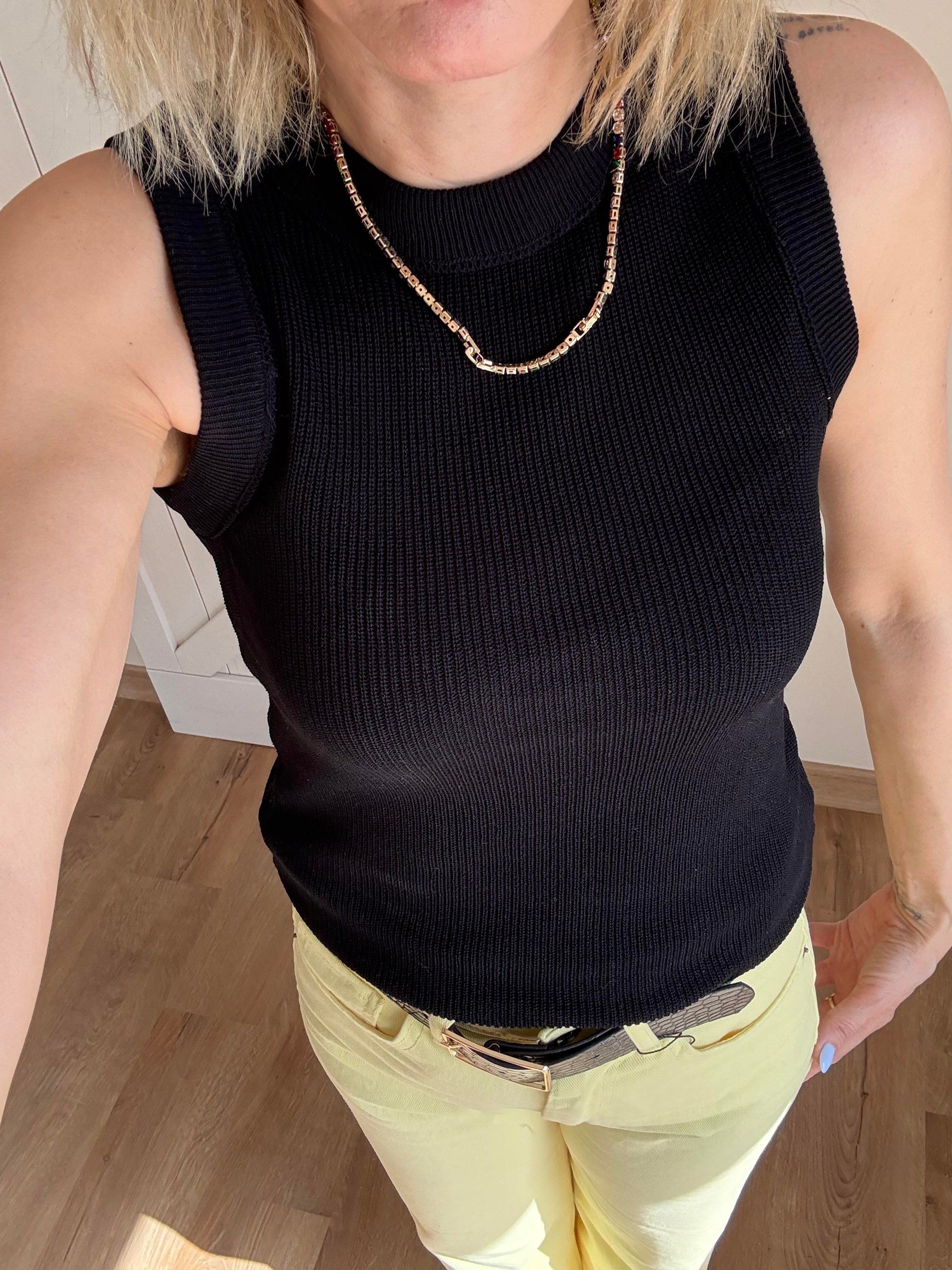 Halter Yaka Siyah Atlet