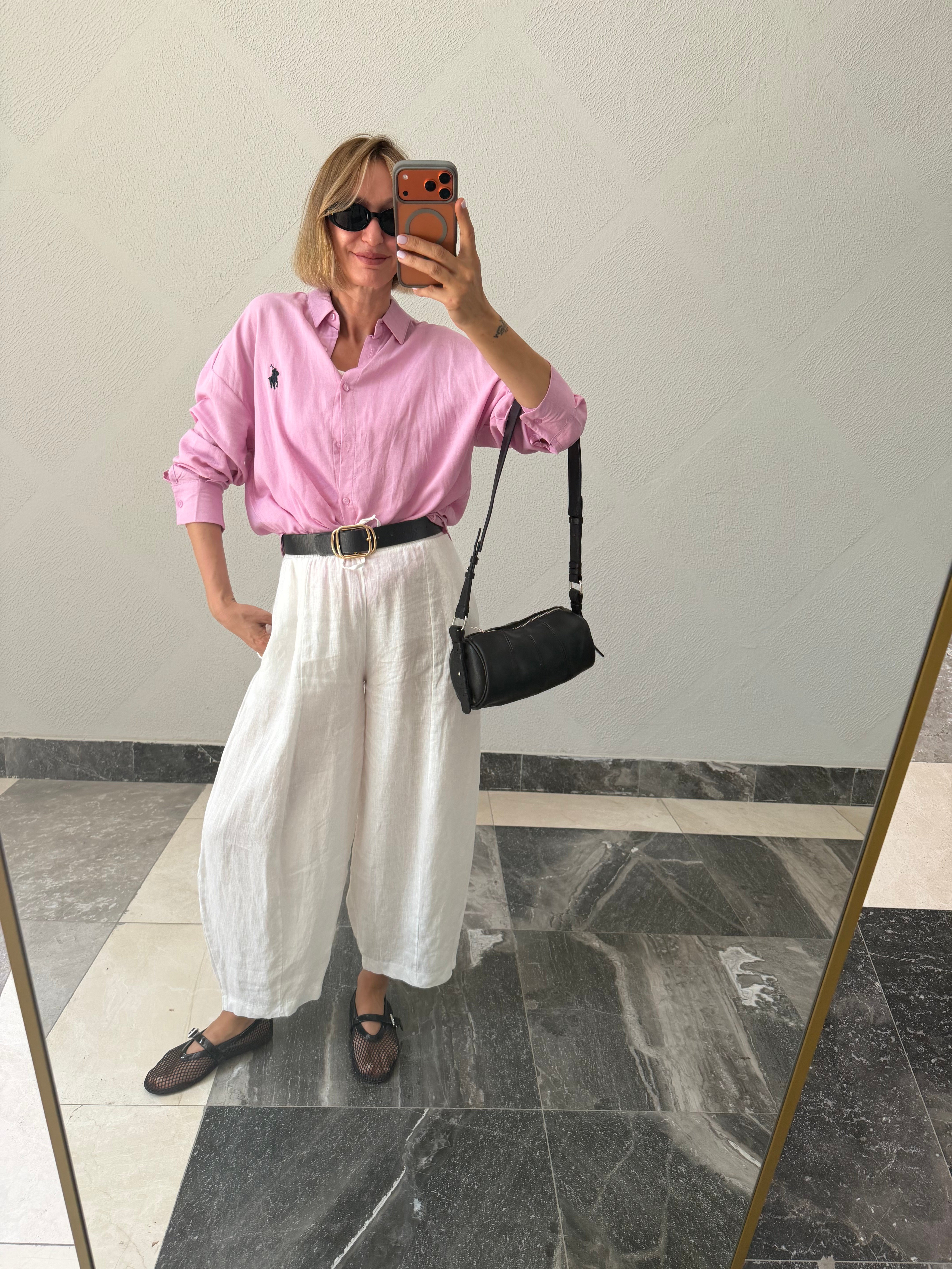 İko Gömleği Pembe Rahat 