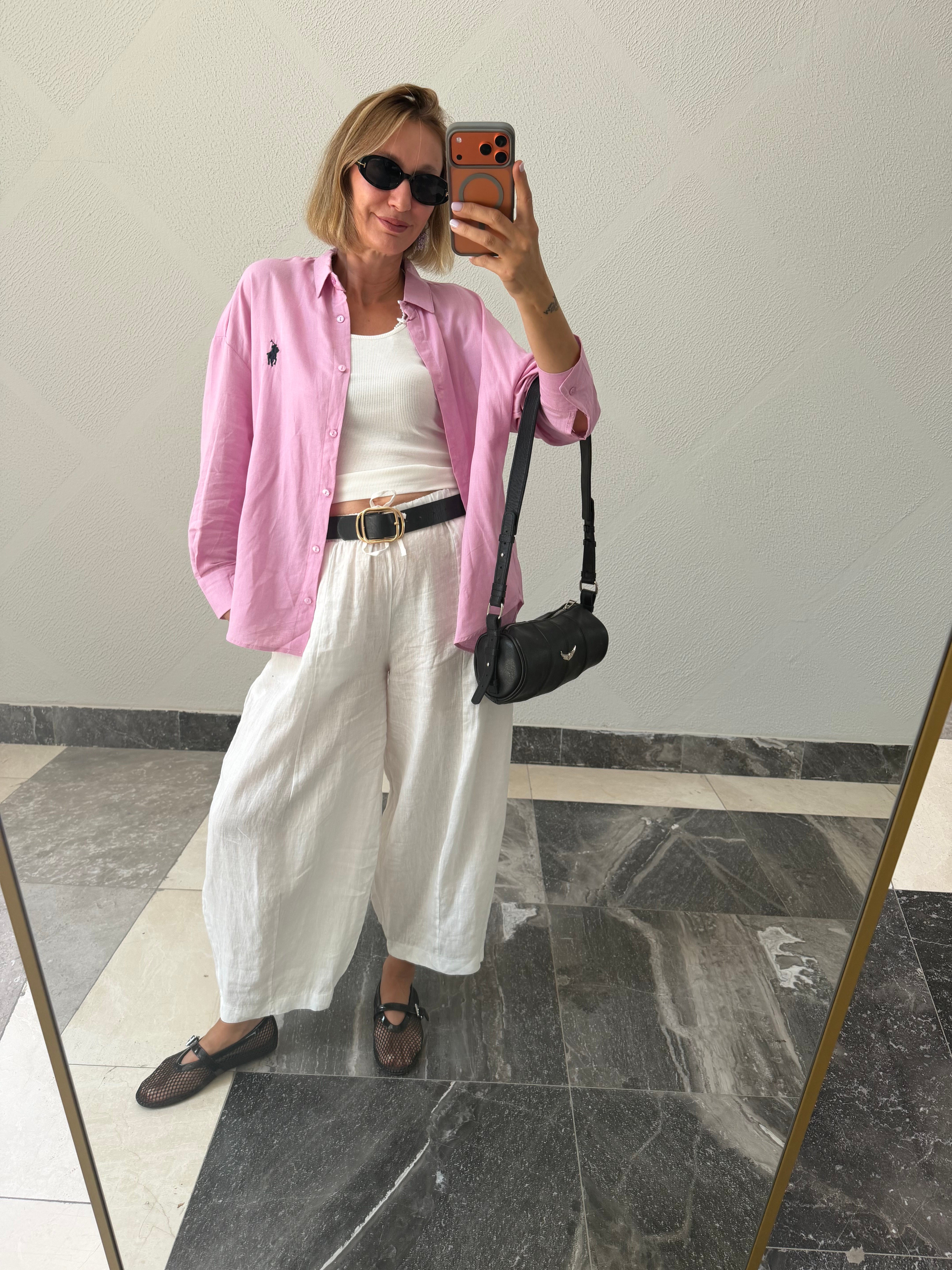 İko Gömleği Pembe Rahat 