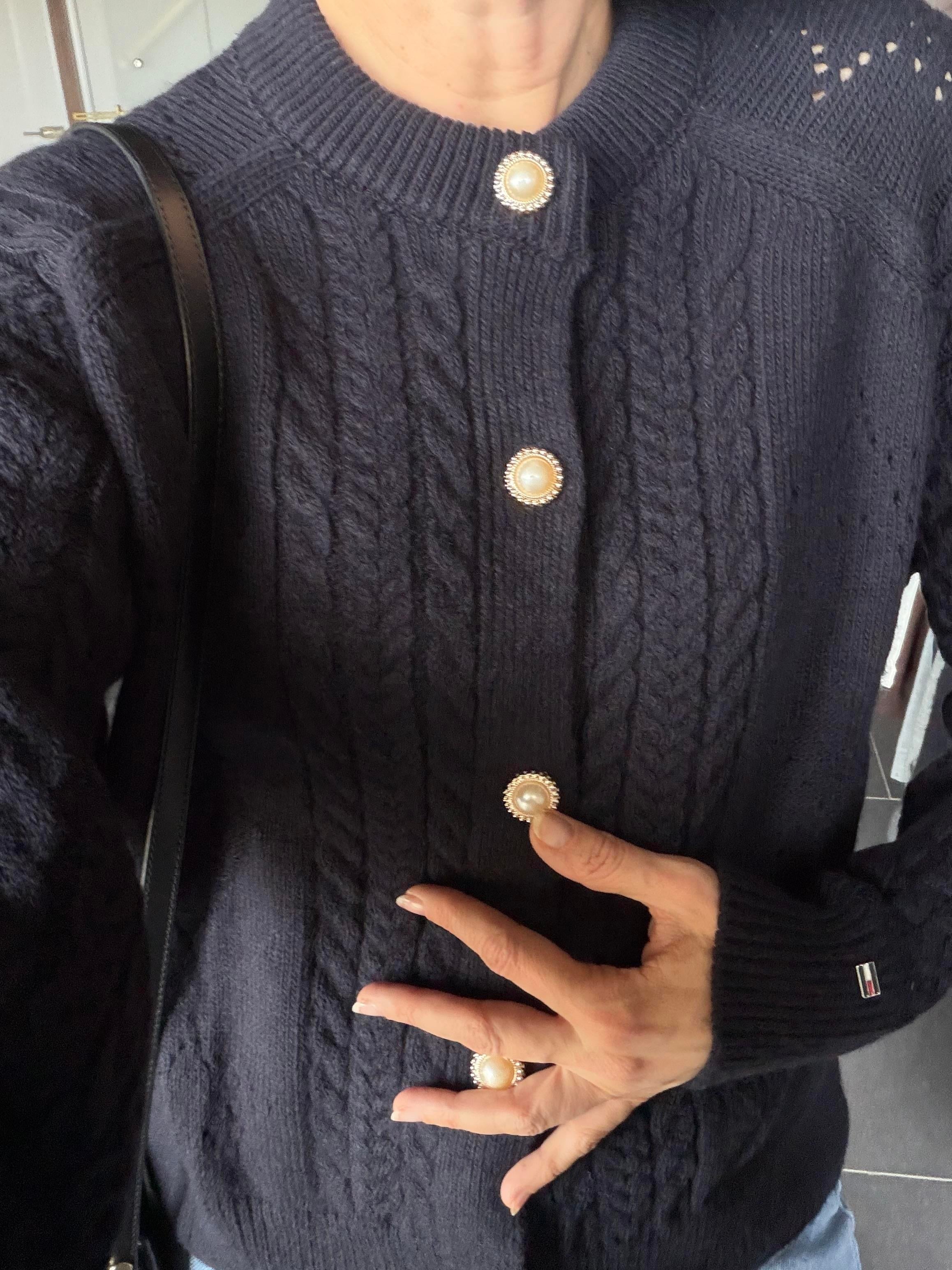 İnci Düğmeli Premium Hırka