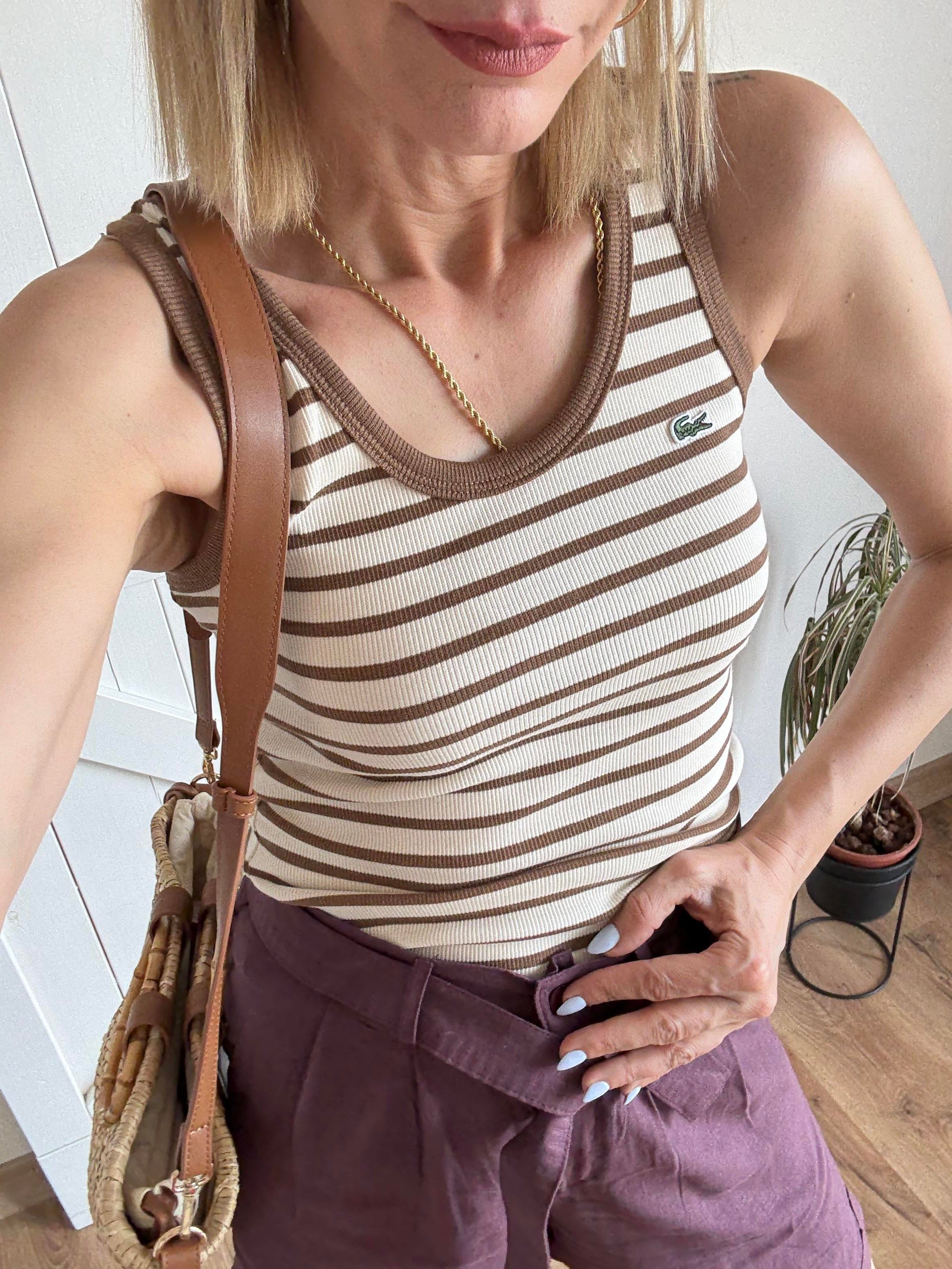 Kahve Çizgili Atlet 