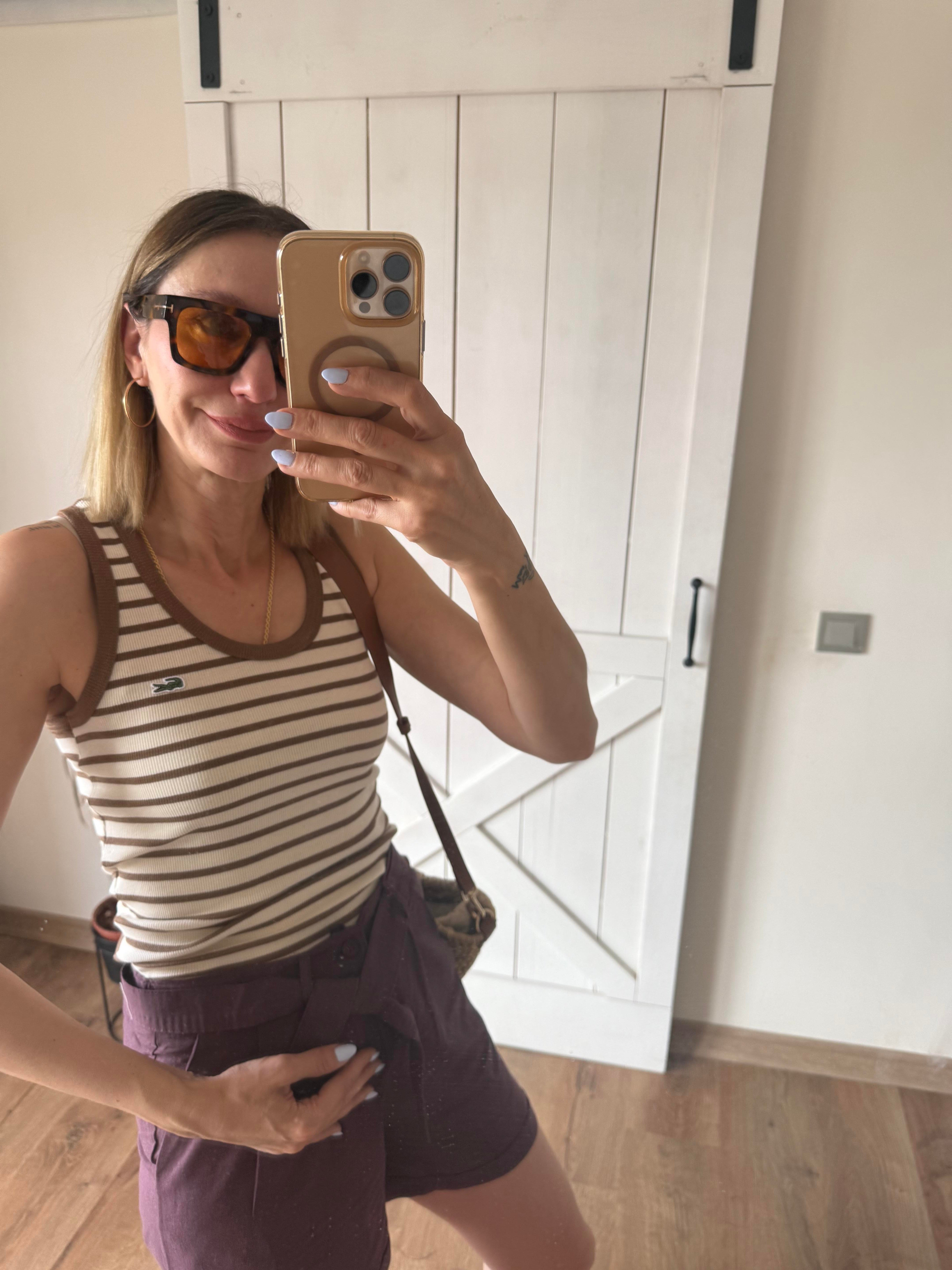 Kahve Çizgili Atlet 