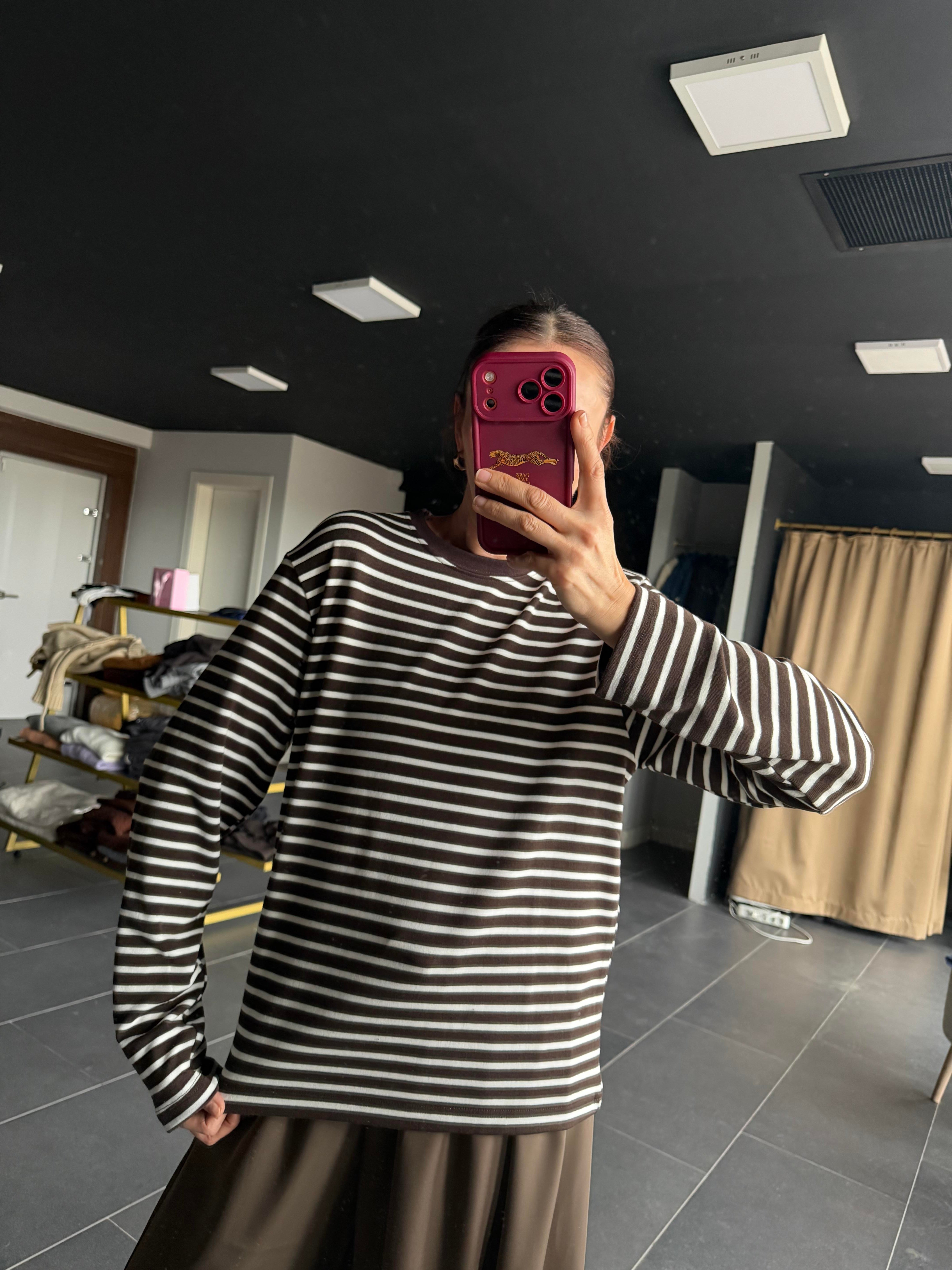 Kahve Çizgili Basic