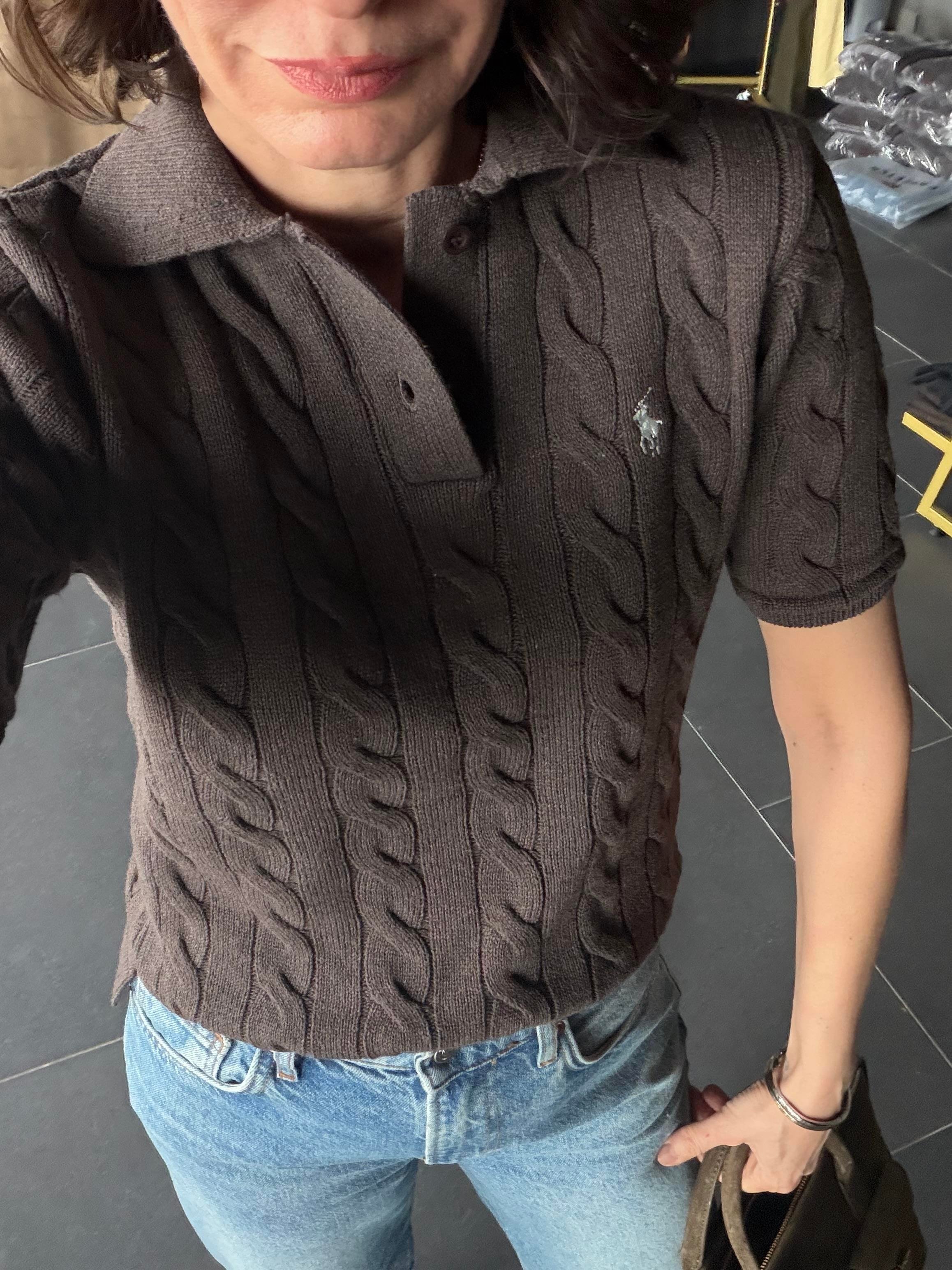 Kahve Polo Yaka Triko Tshirt