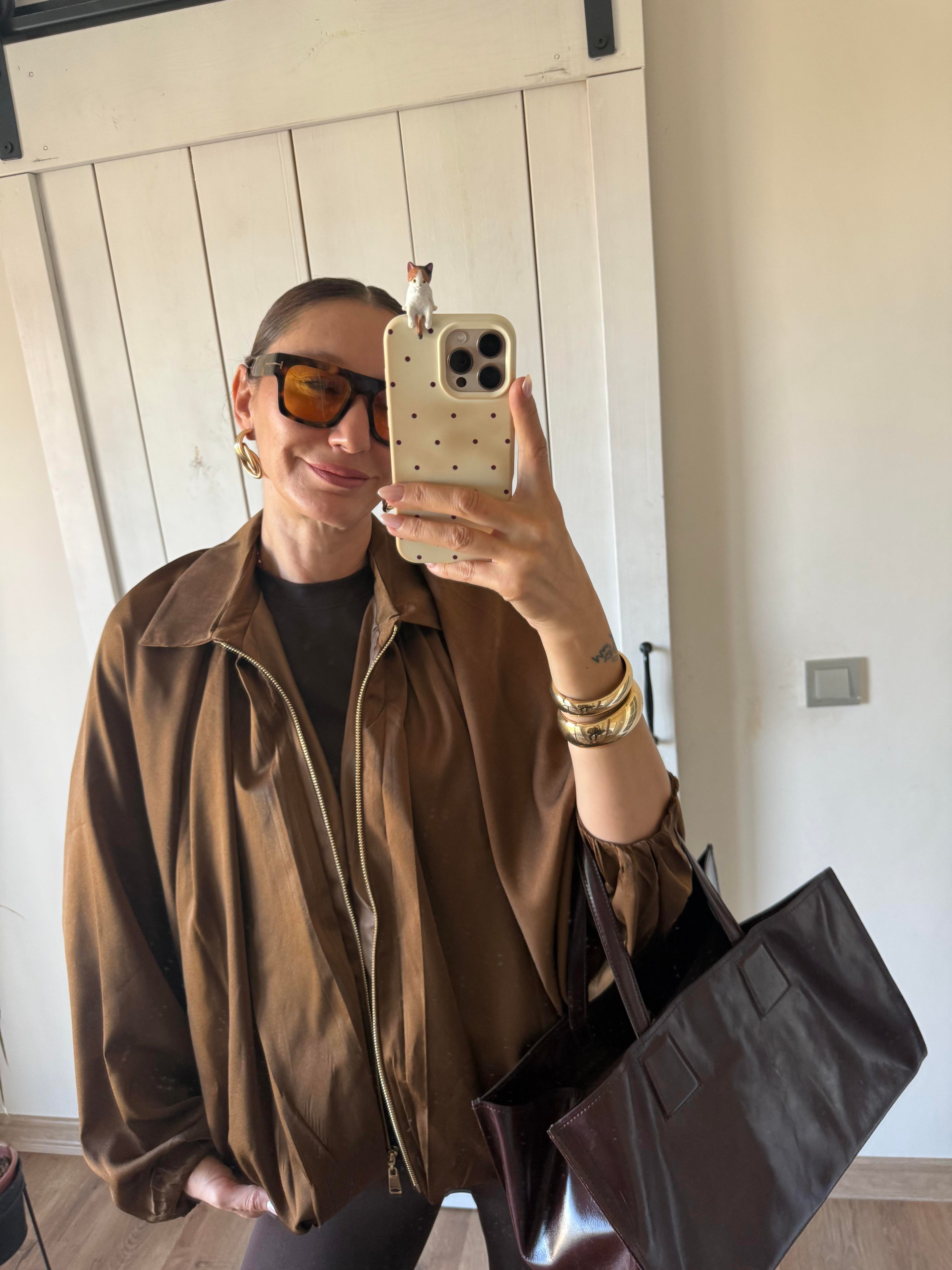 Kahve Premium Bomber Ceket