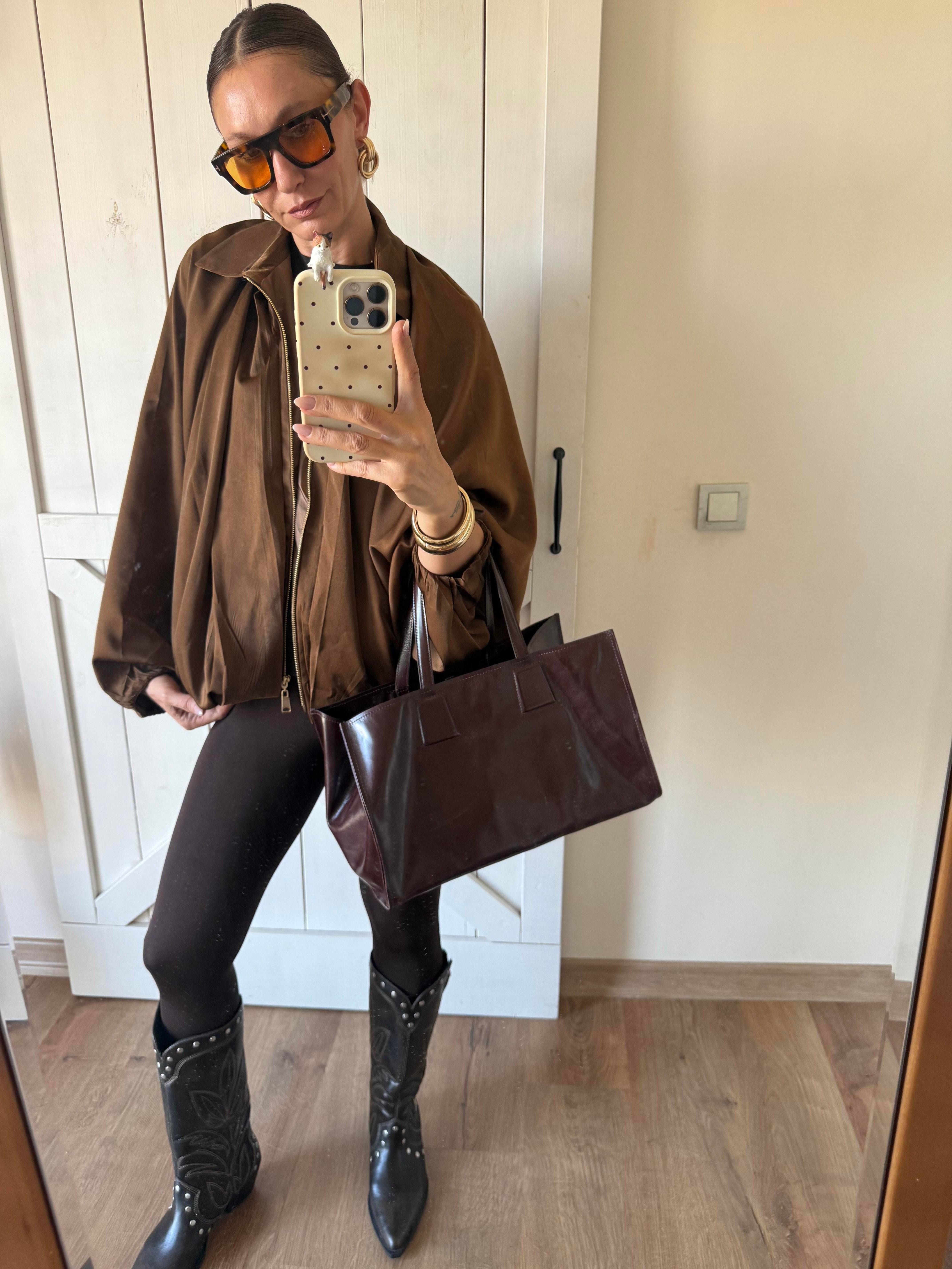 Kahve Premium Bomber Ceket