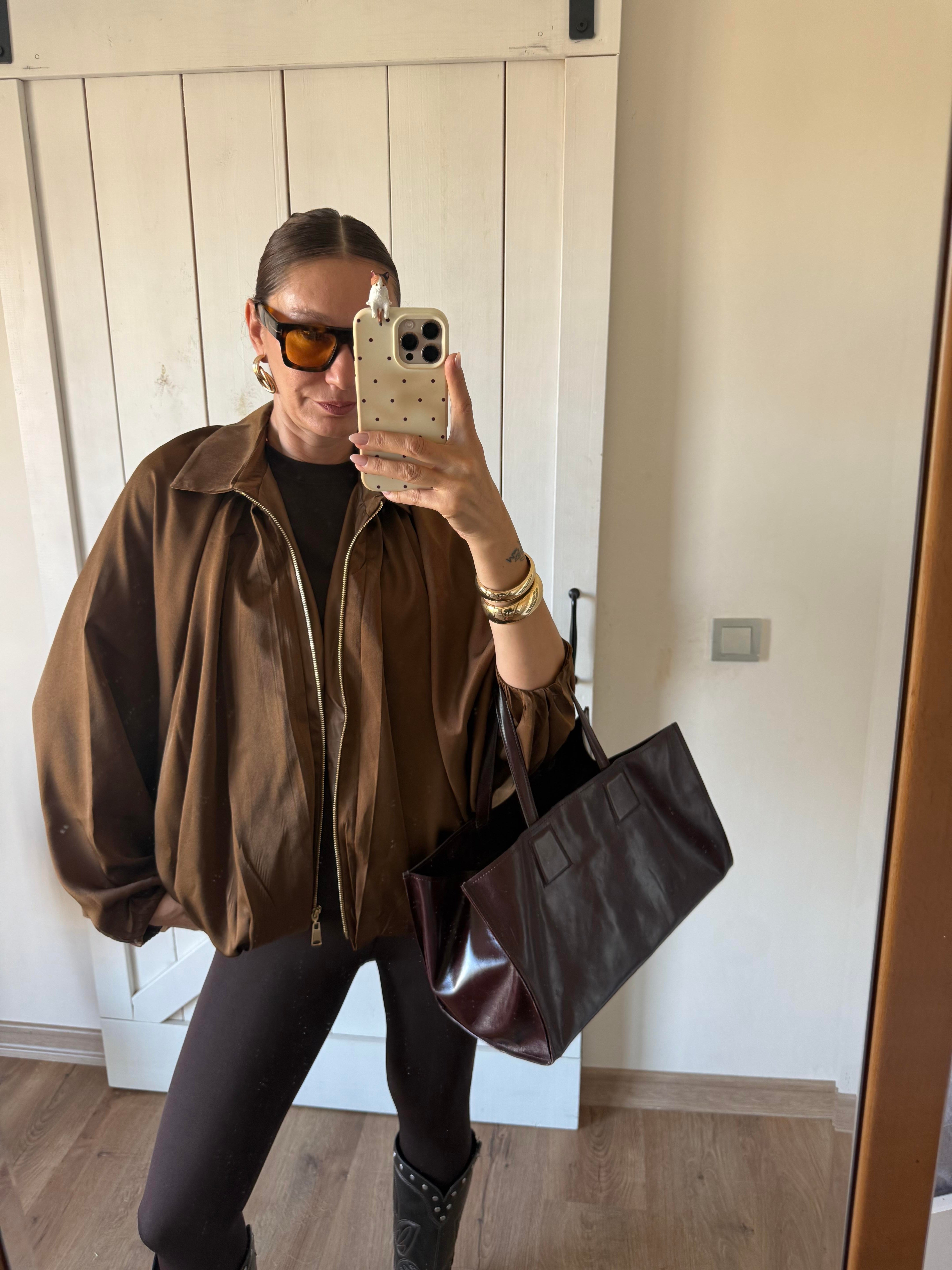 Kahve Premium Bomber Ceket