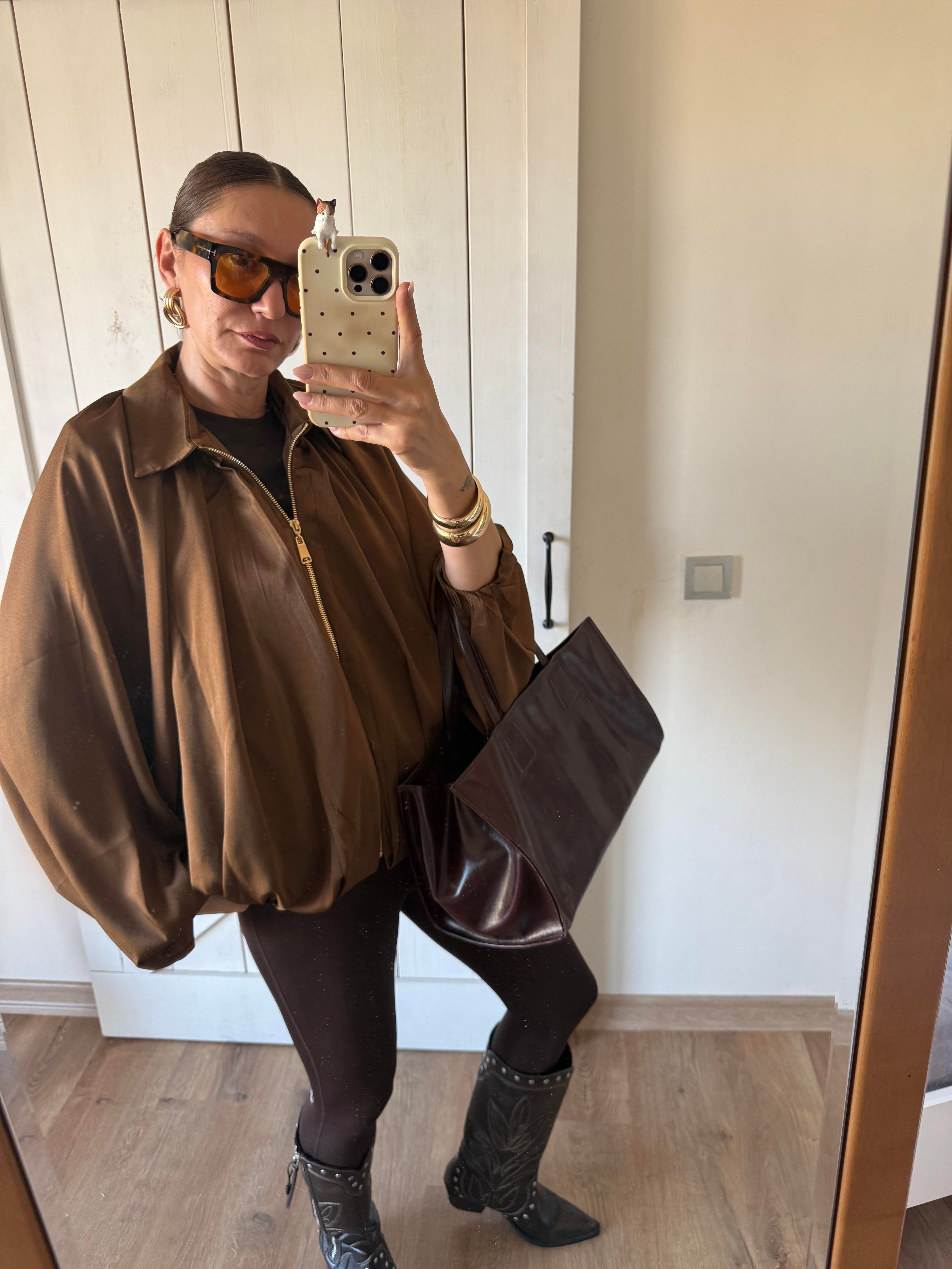 Kahve Premium Bomber Ceket