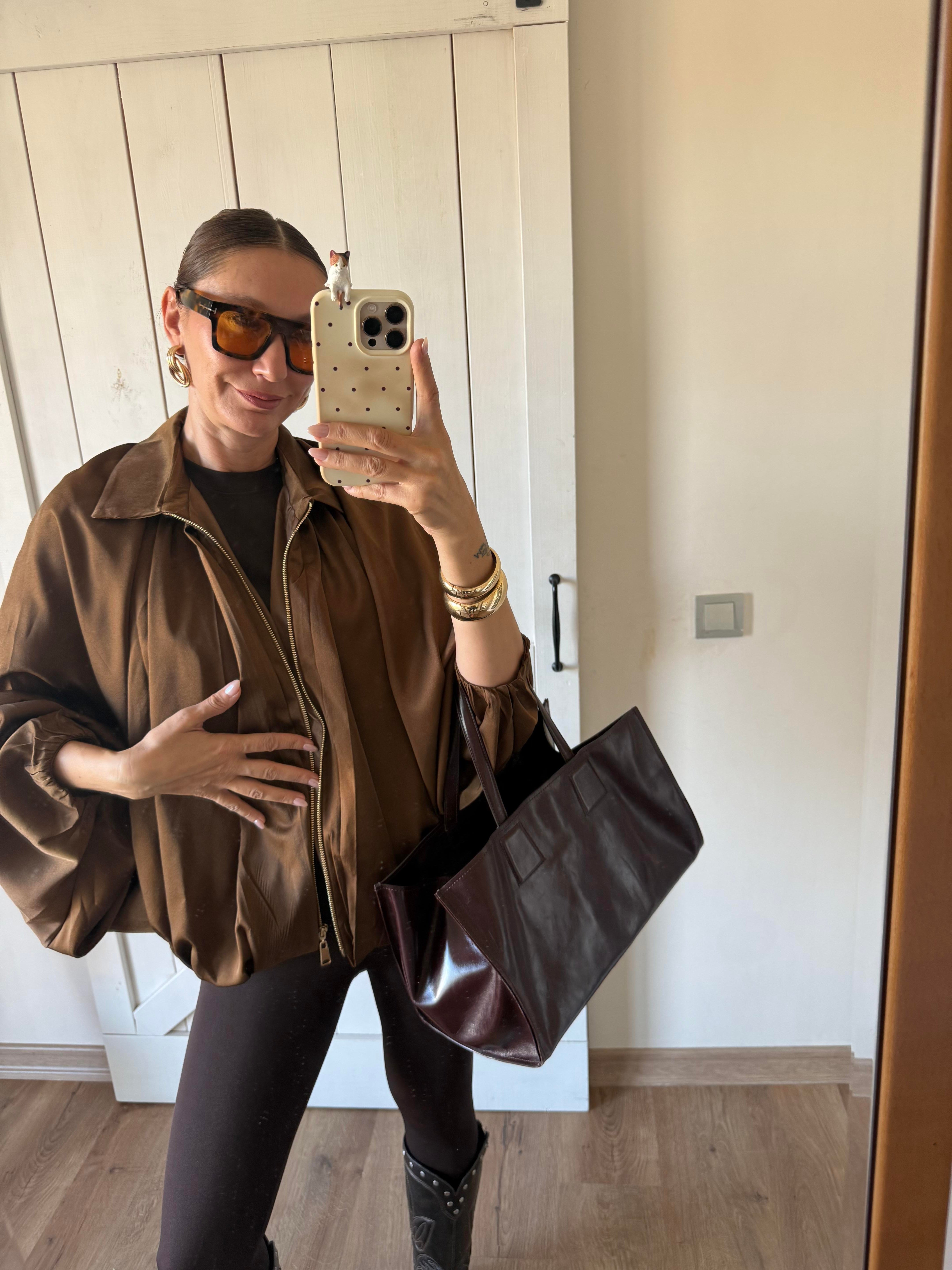 Kahve Premium Bomber Ceket