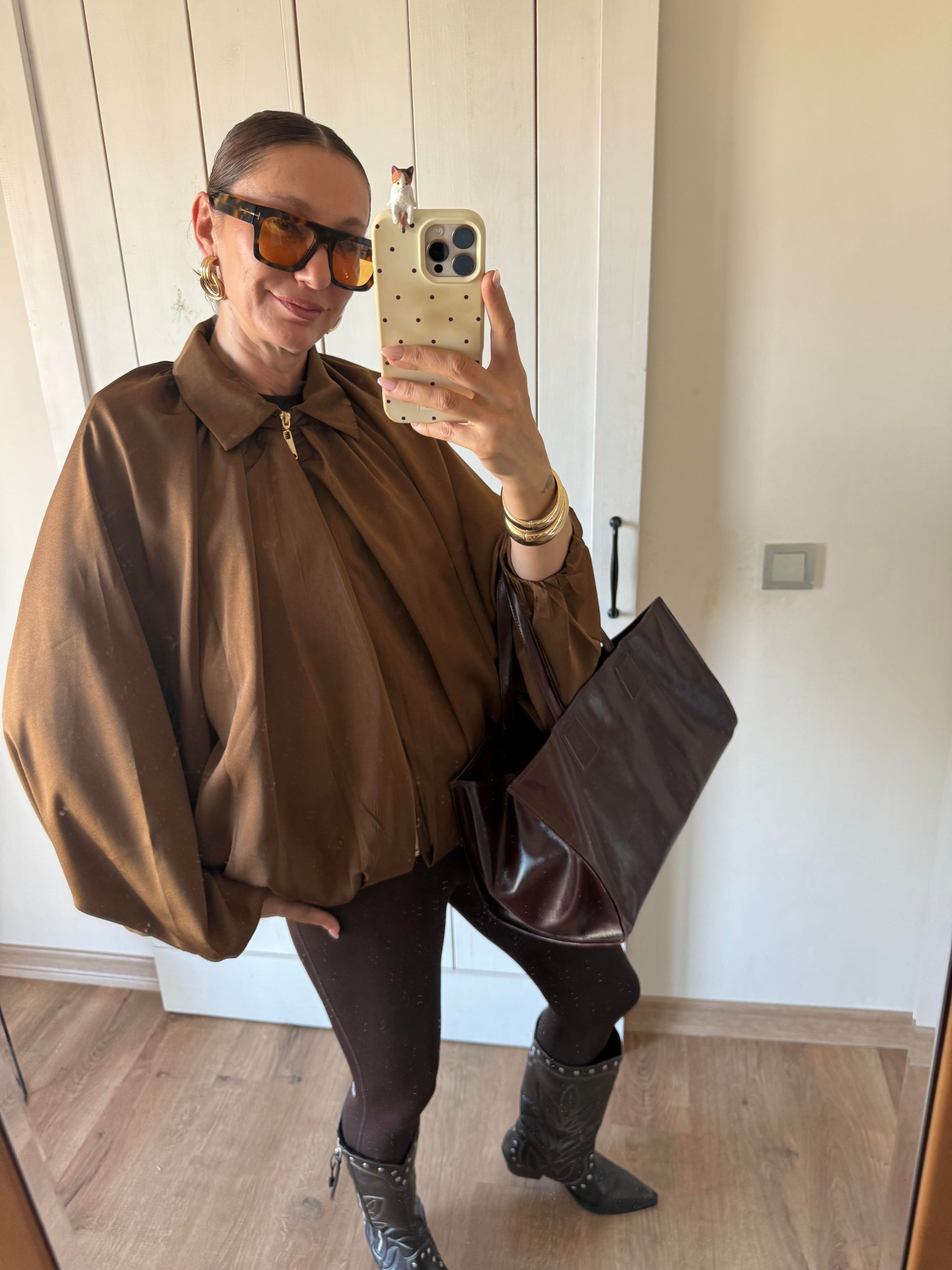 Kahve Premium Bomber Ceket