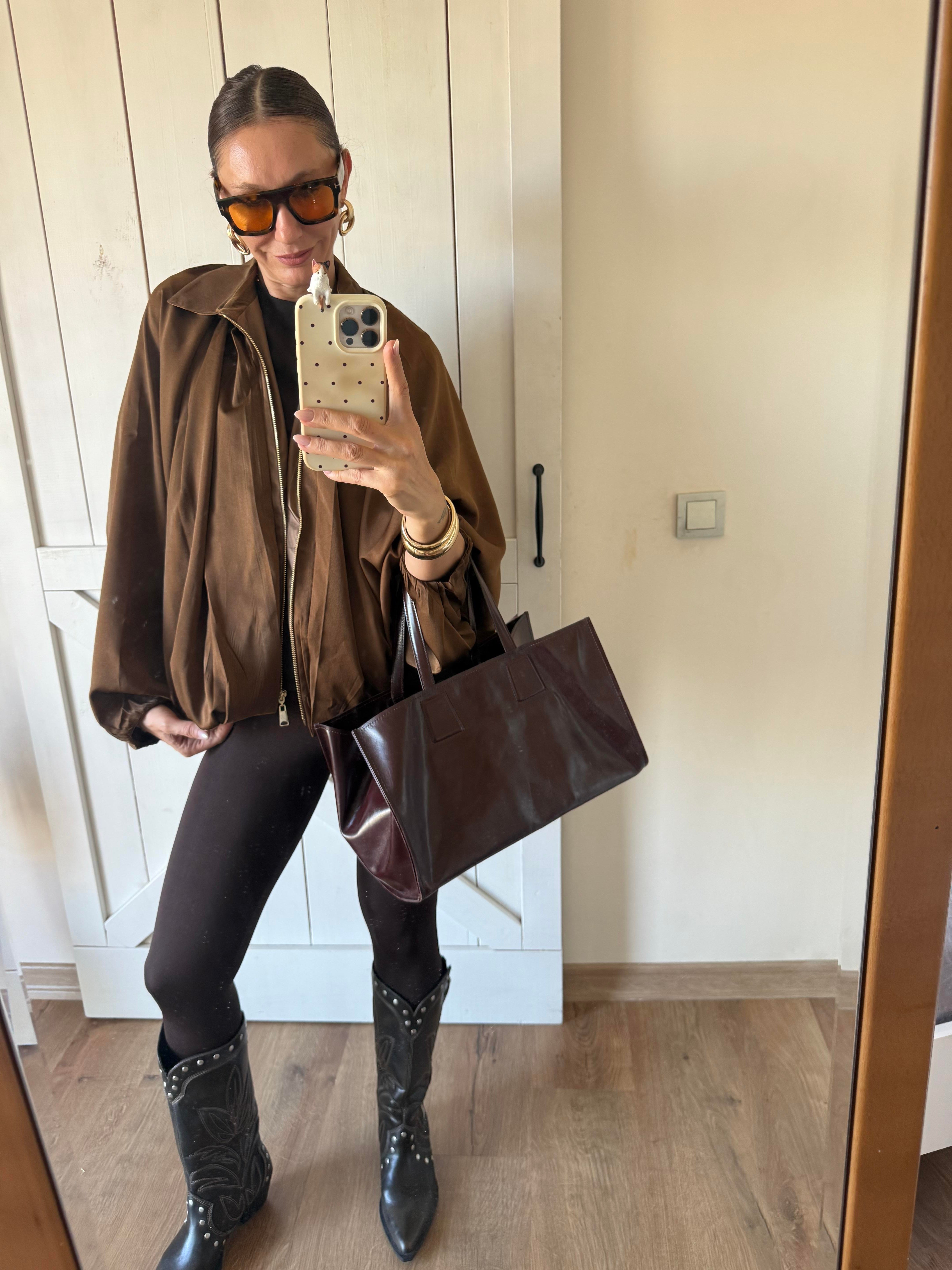 Kahve Premium Bomber Ceket