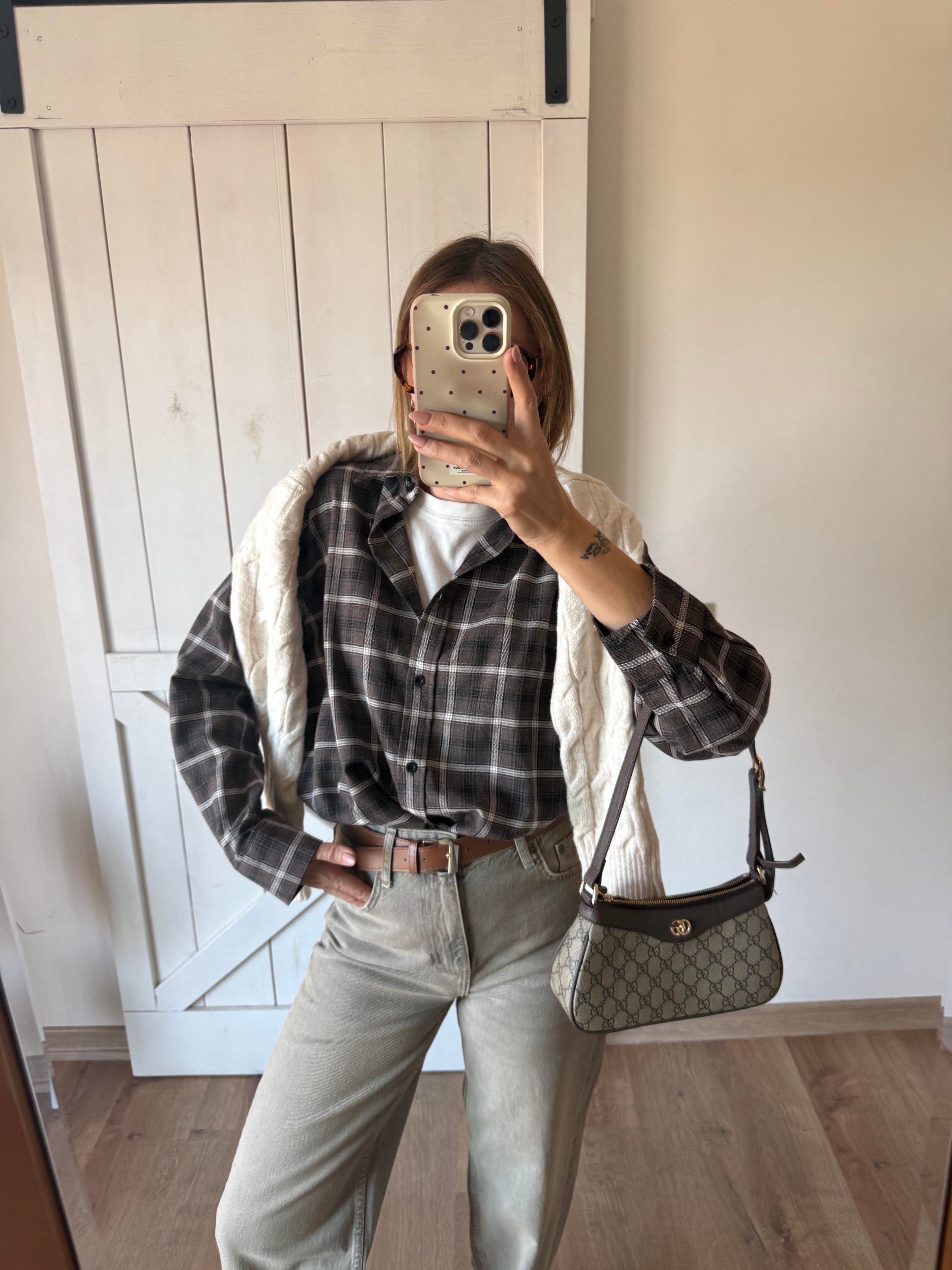 Kahve Rahat Kesim Oduncu Gömleği