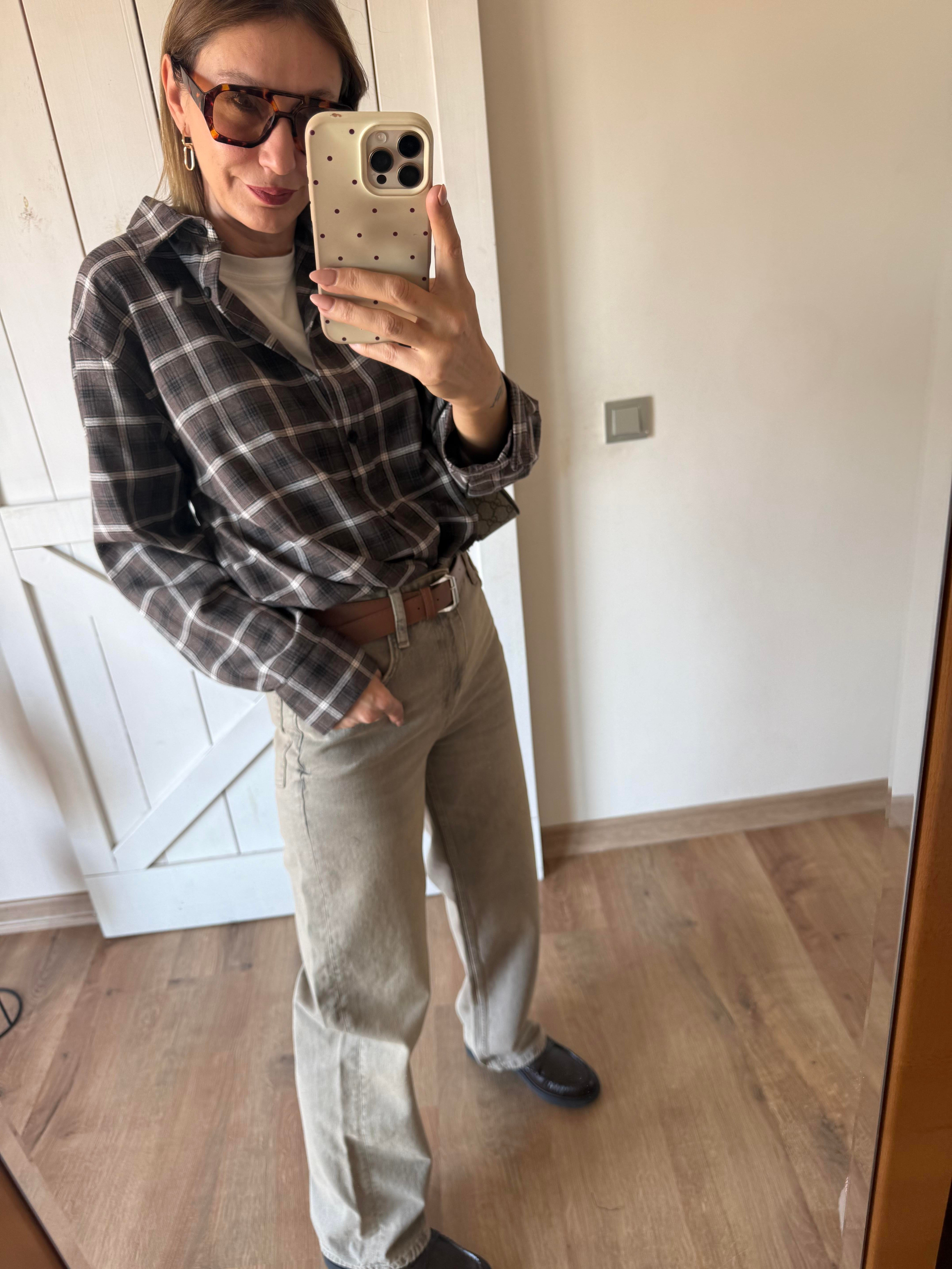 Kahve Rahat Kesim Oduncu Gömleği