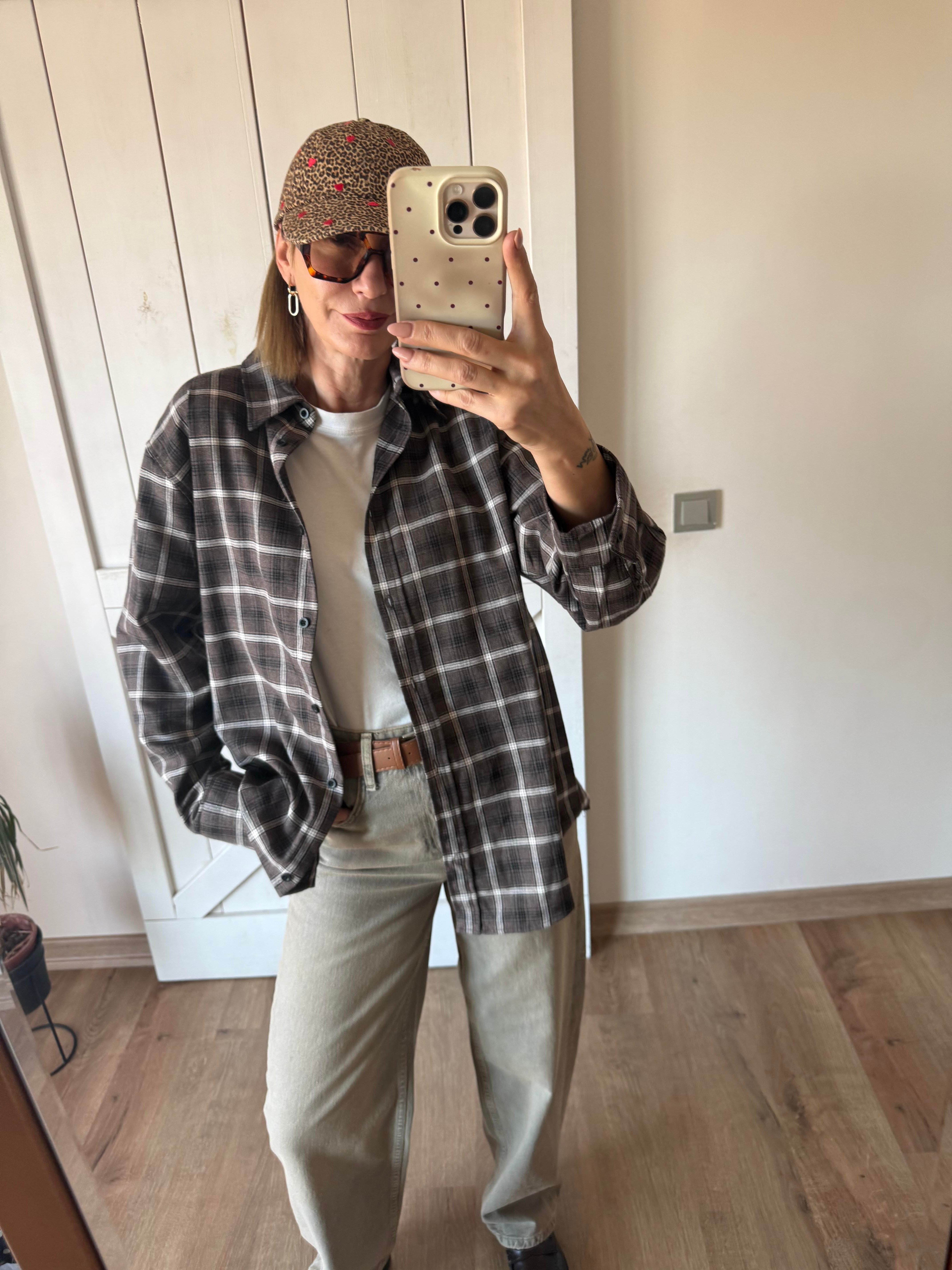 Kahve Rahat Kesim Oduncu Gömleği