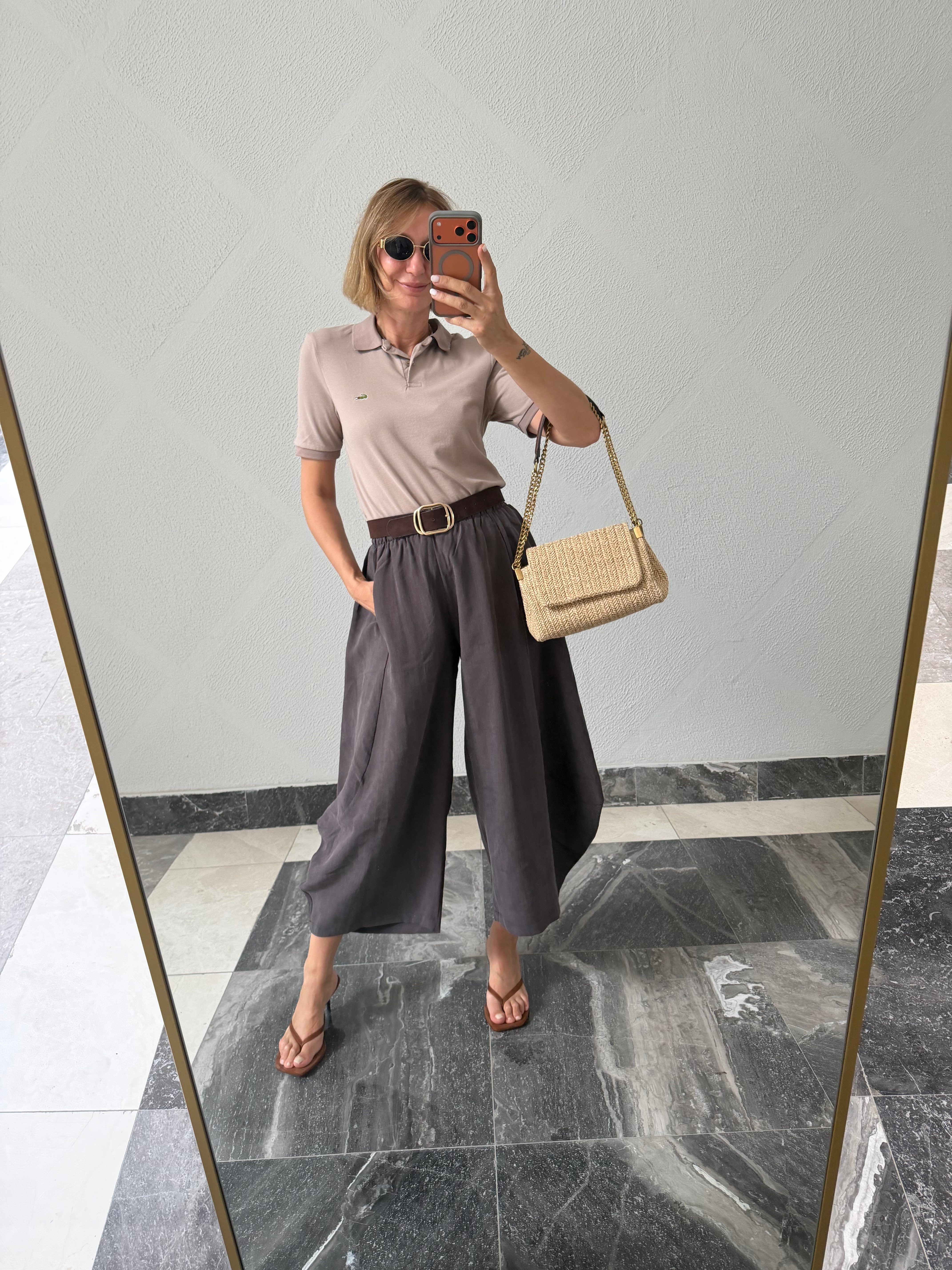 Kahve Twist tKumaş  Frankly Model Penye Pantolon