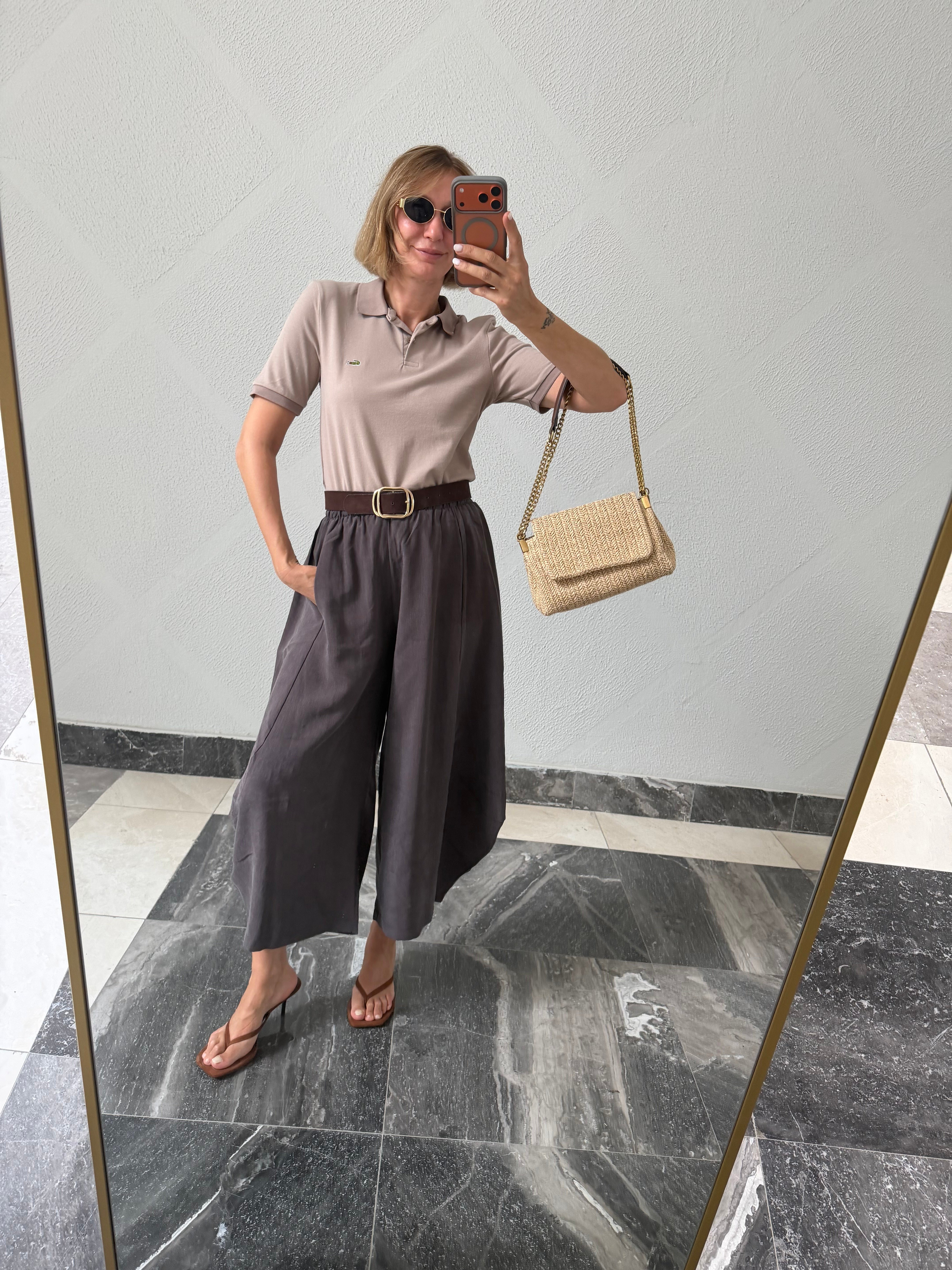 Kahve Twist tKumaş  Frankly Model Penye Pantolon