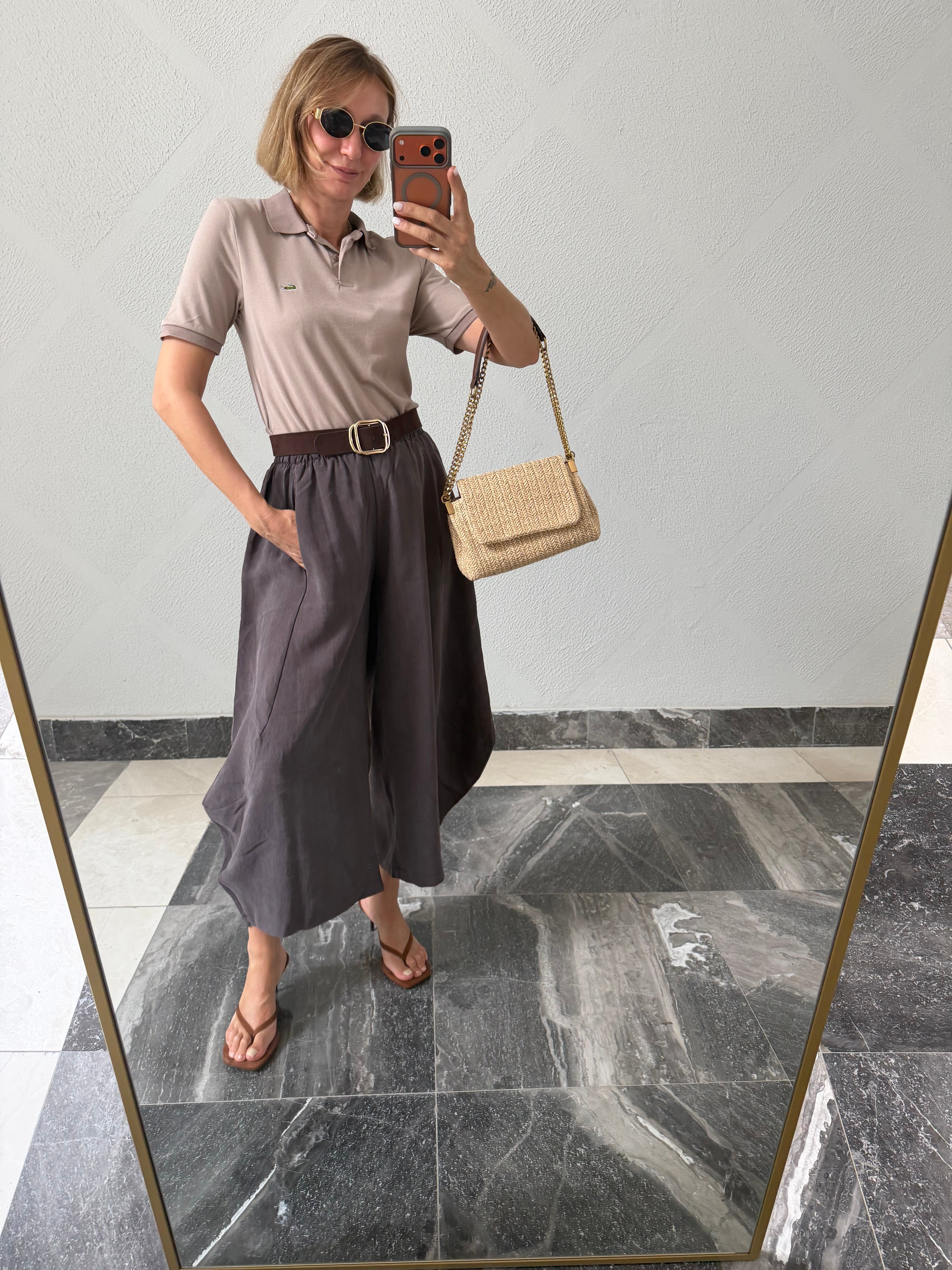 Kahve Twist tKumaş  Frankly Model Penye Pantolon