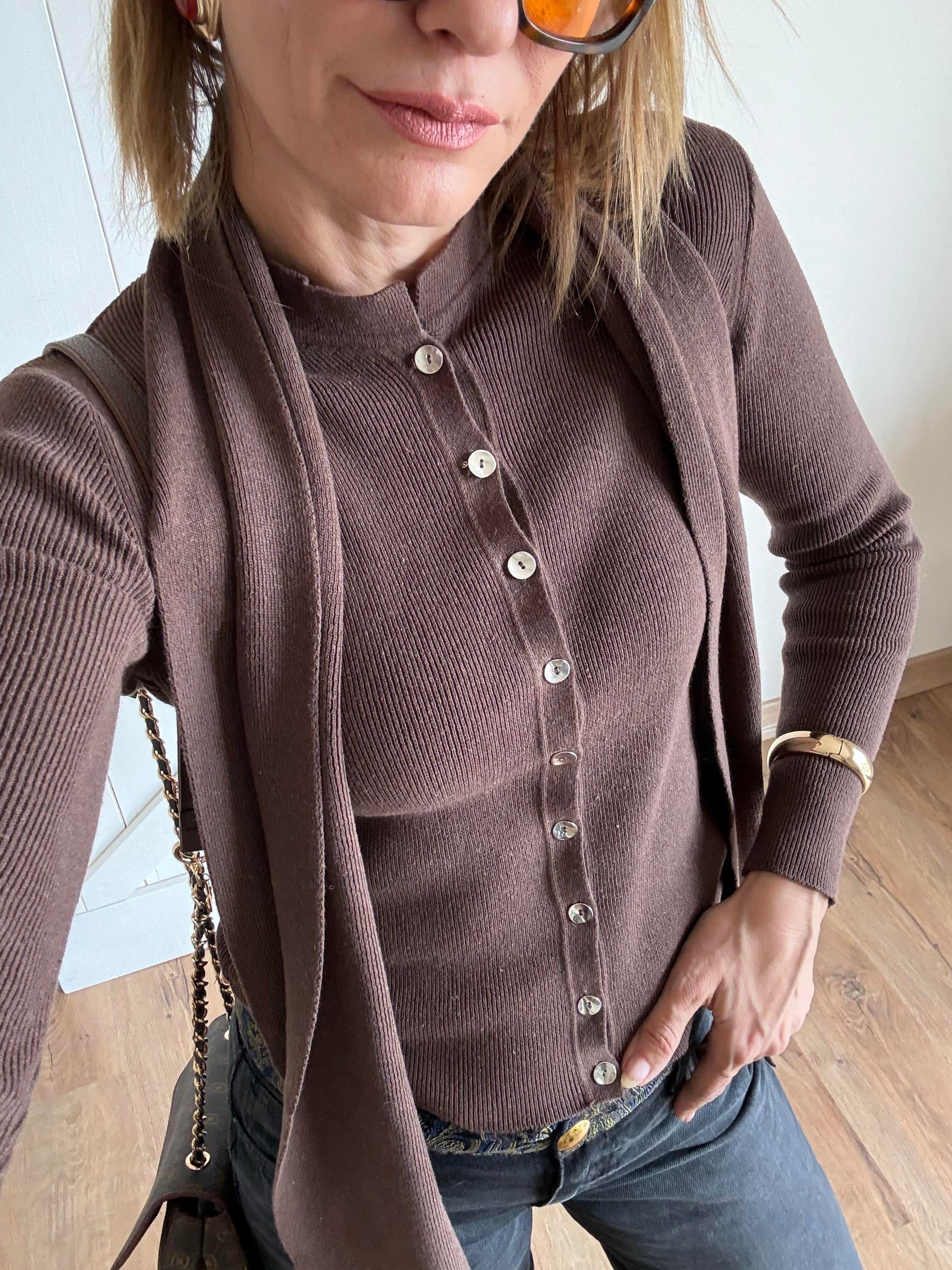 Kahverengi Atkılı Zr Hırka