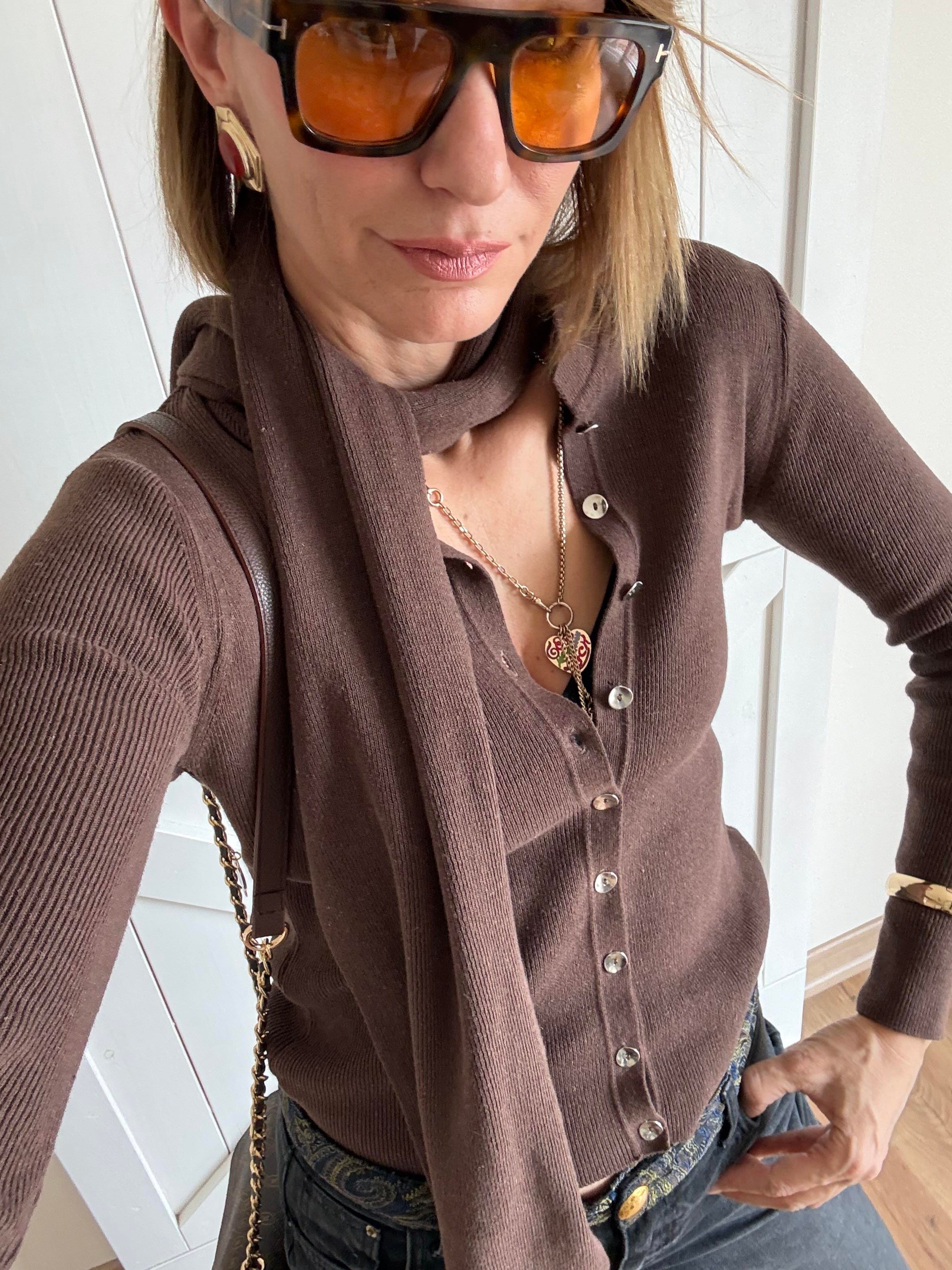 Kahverengi Atkılı Zr Hırka