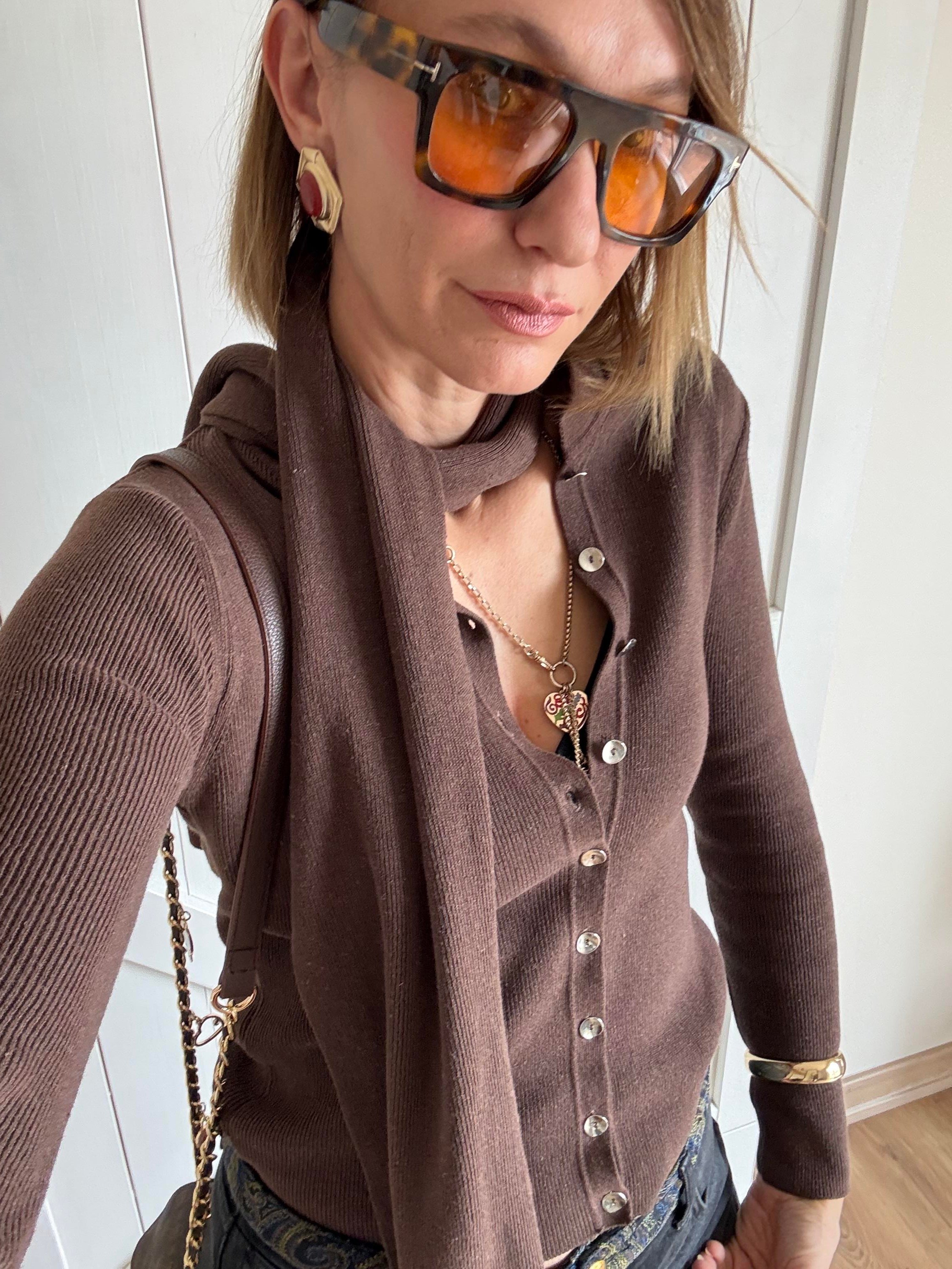 Kahverengi Atkılı Zr Hırka